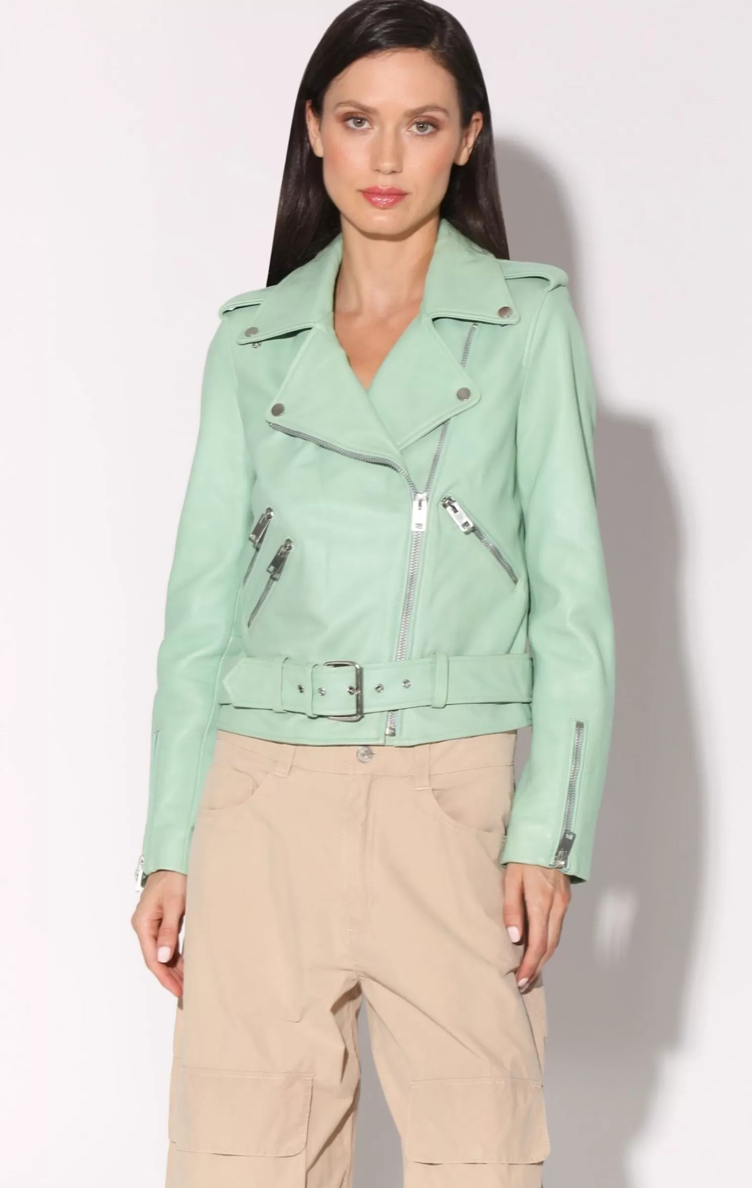 Walter Baker Allison Jacket, Pistachio-Leather>Women Jackets