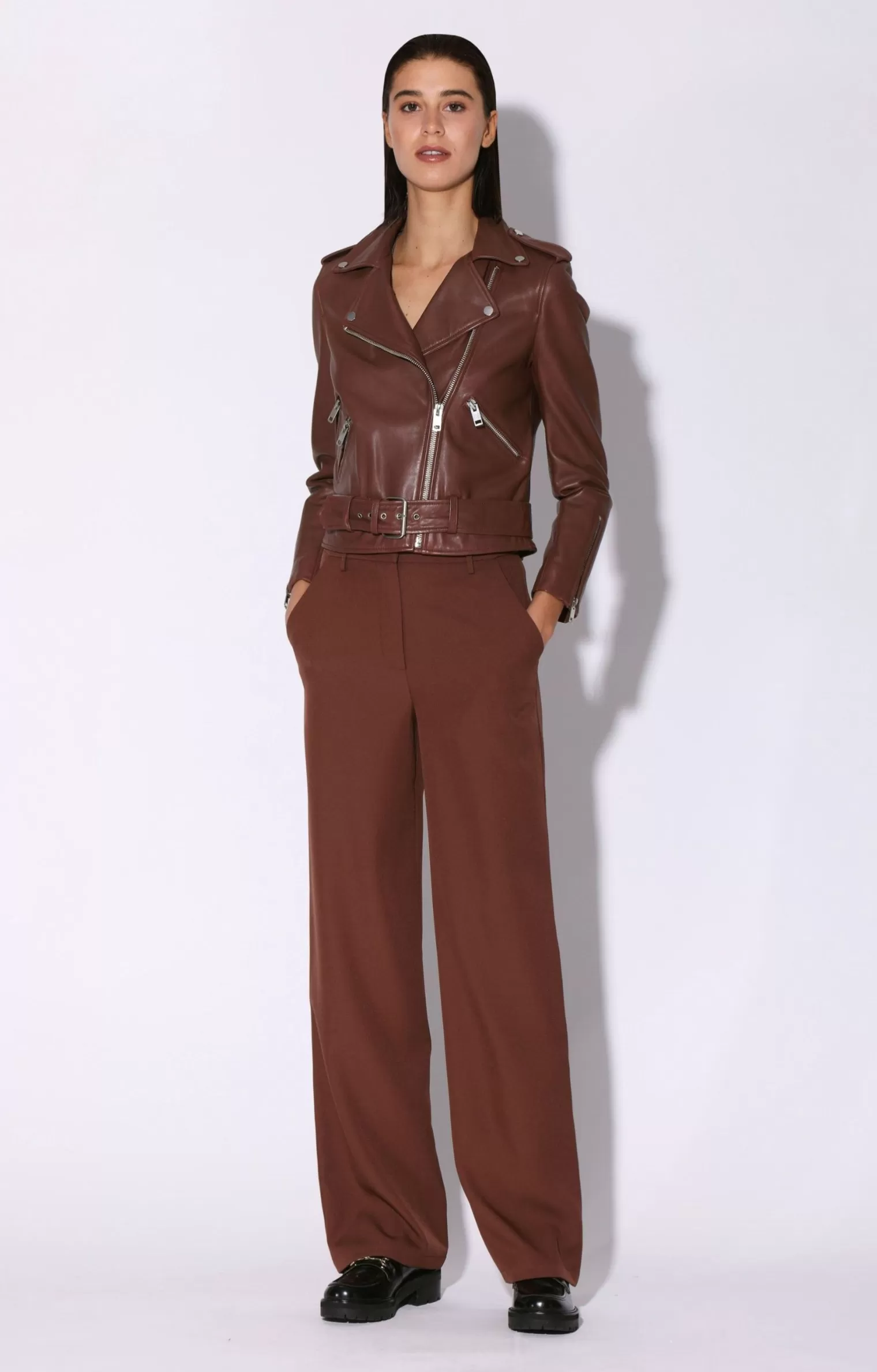 Walter Baker Allison Jacket, Walnut-Leather>Women Jackets