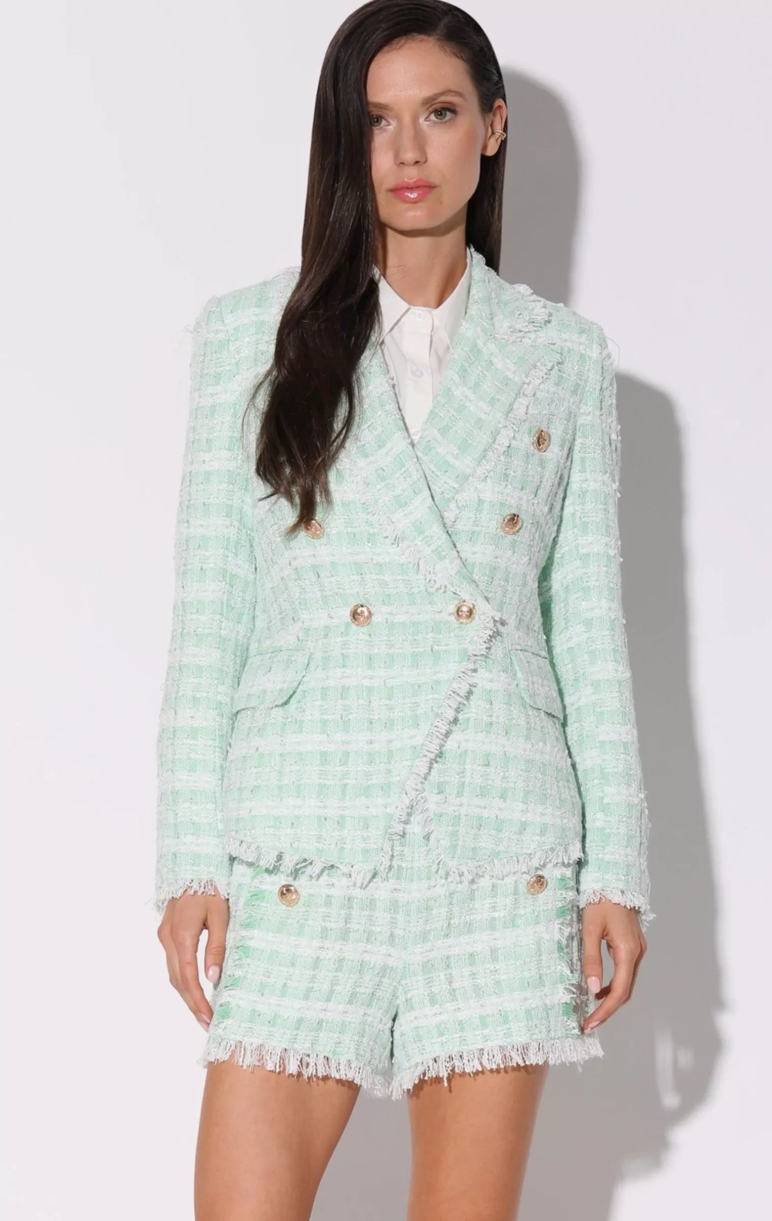 Walter Baker Annalise Blazer, Mint Tweed>Women Jackets