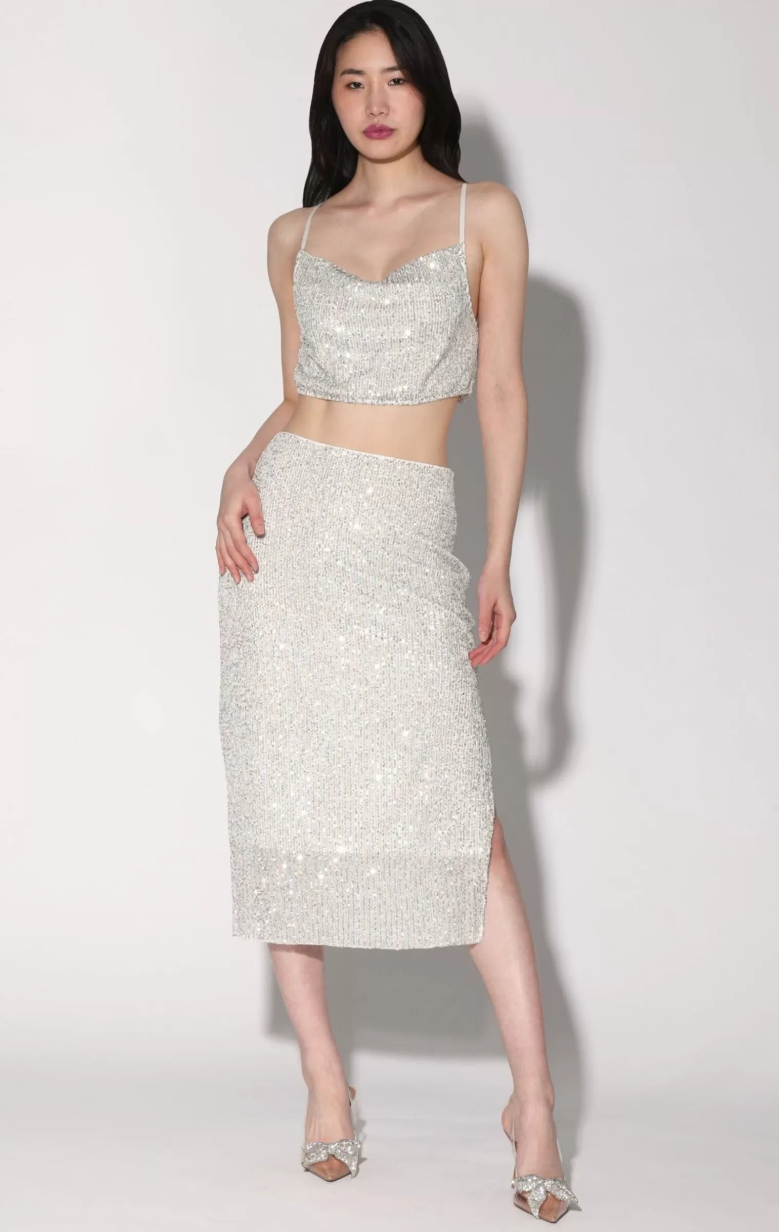 Walter Baker Crista Skirt, Ice Sequin>Women Bottoms