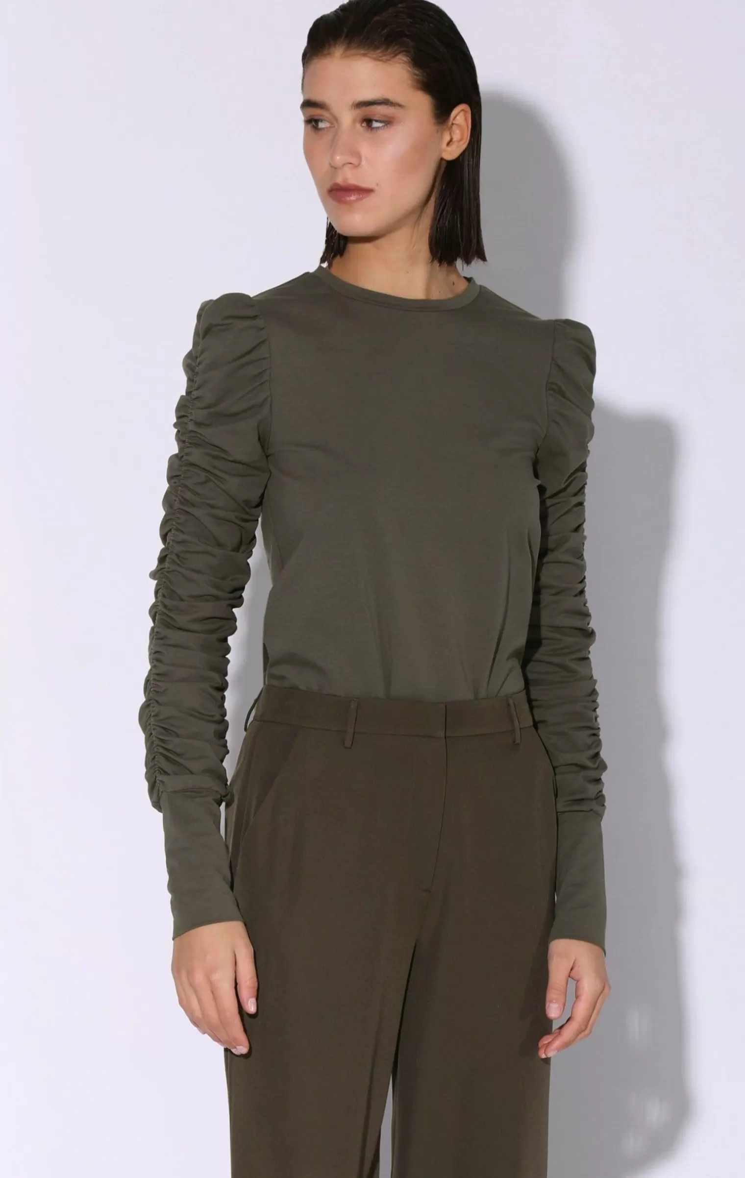 Walter Baker Dot Top, Olive>Women Tops