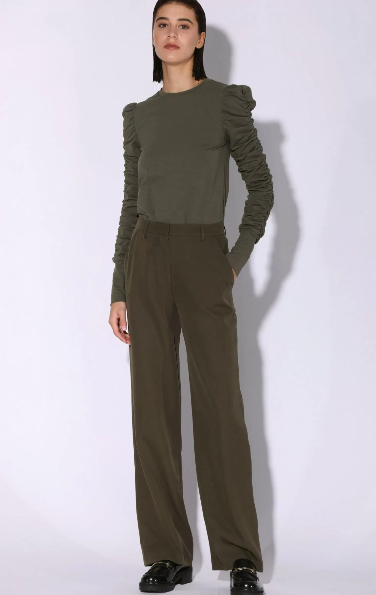 Walter Baker Dot Top, Olive>Women Tops