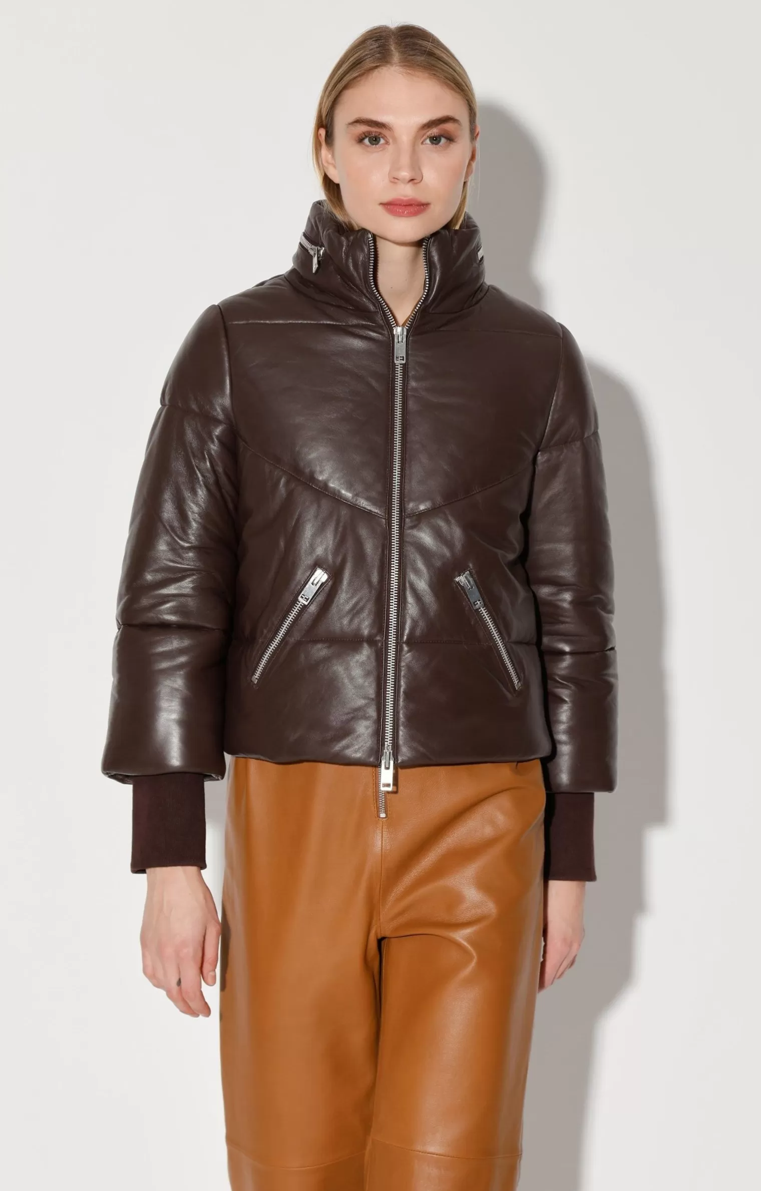 Walter Baker Edwina Jacket, Mocha-Leather>Women Leather