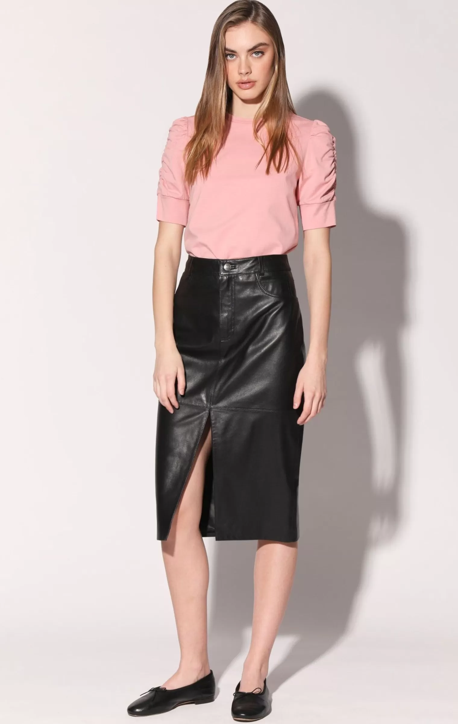 Walter Baker Glynice Skirt, Black-Leather>Women Bottoms