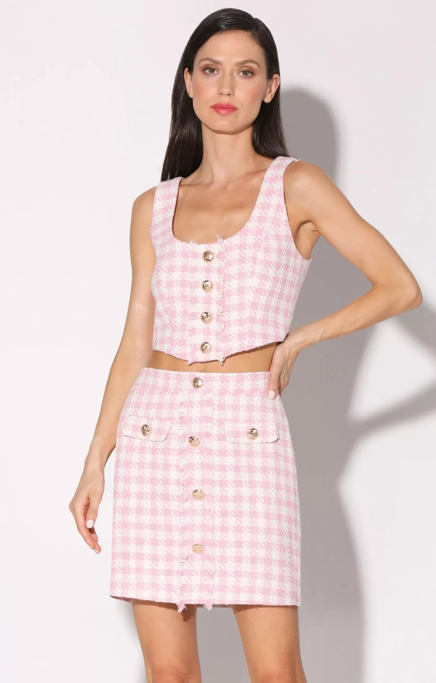 Walter Baker Iliana Skirt, Picnic Tweed Pink>Women Bottoms