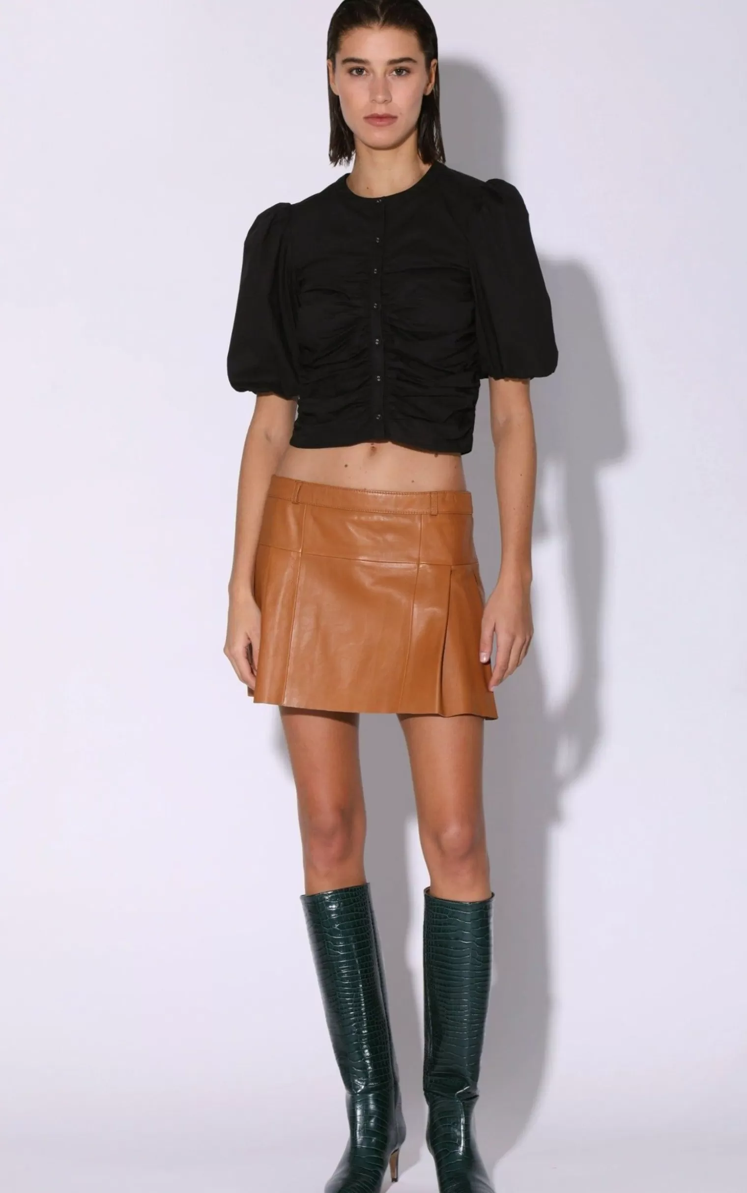 Walter Baker Izzie Skirt, Camel-Leather>Women Bottoms