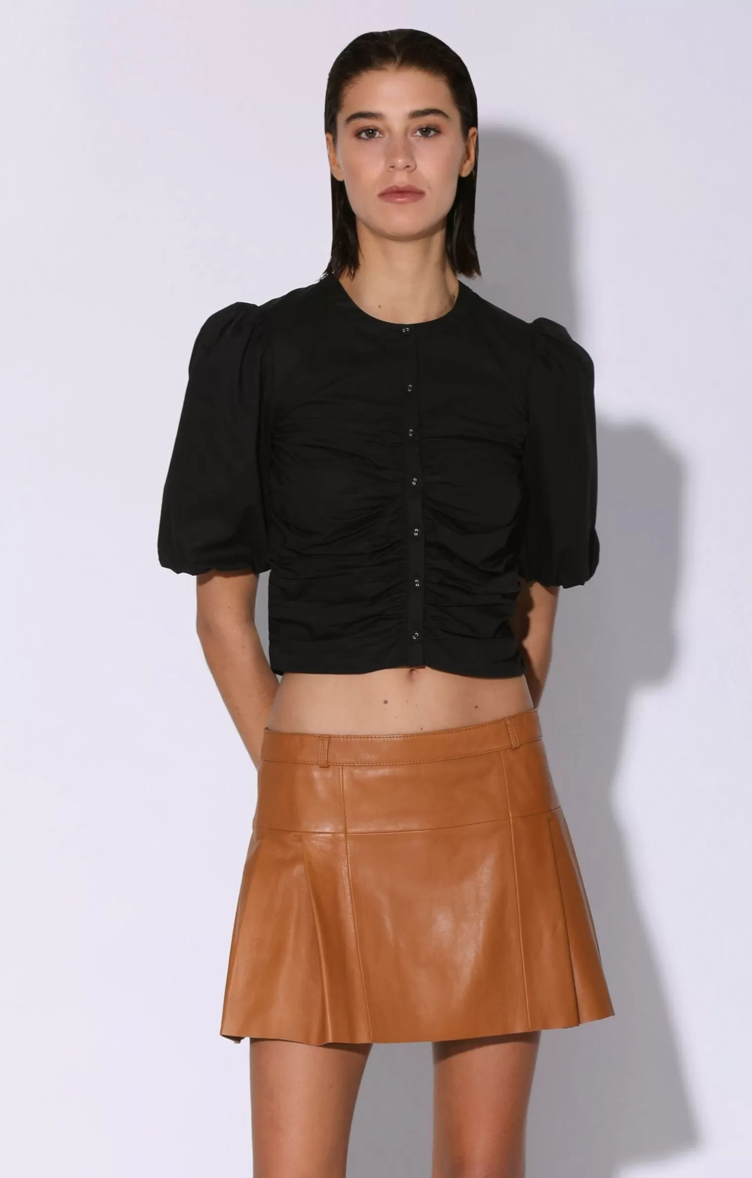 Walter Baker Izzie Skirt, Camel-Leather>Women Bottoms