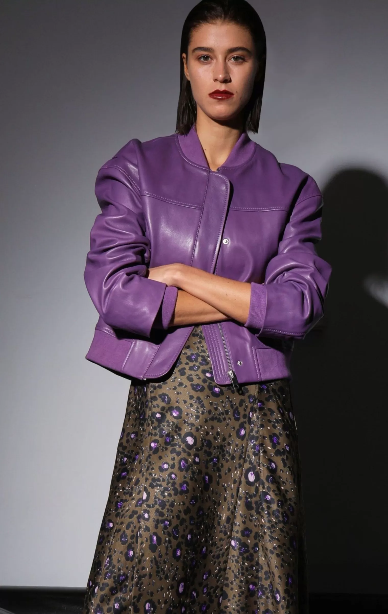 Walter Baker Jessah Jacket, Amethyst-Leather>Women Jackets