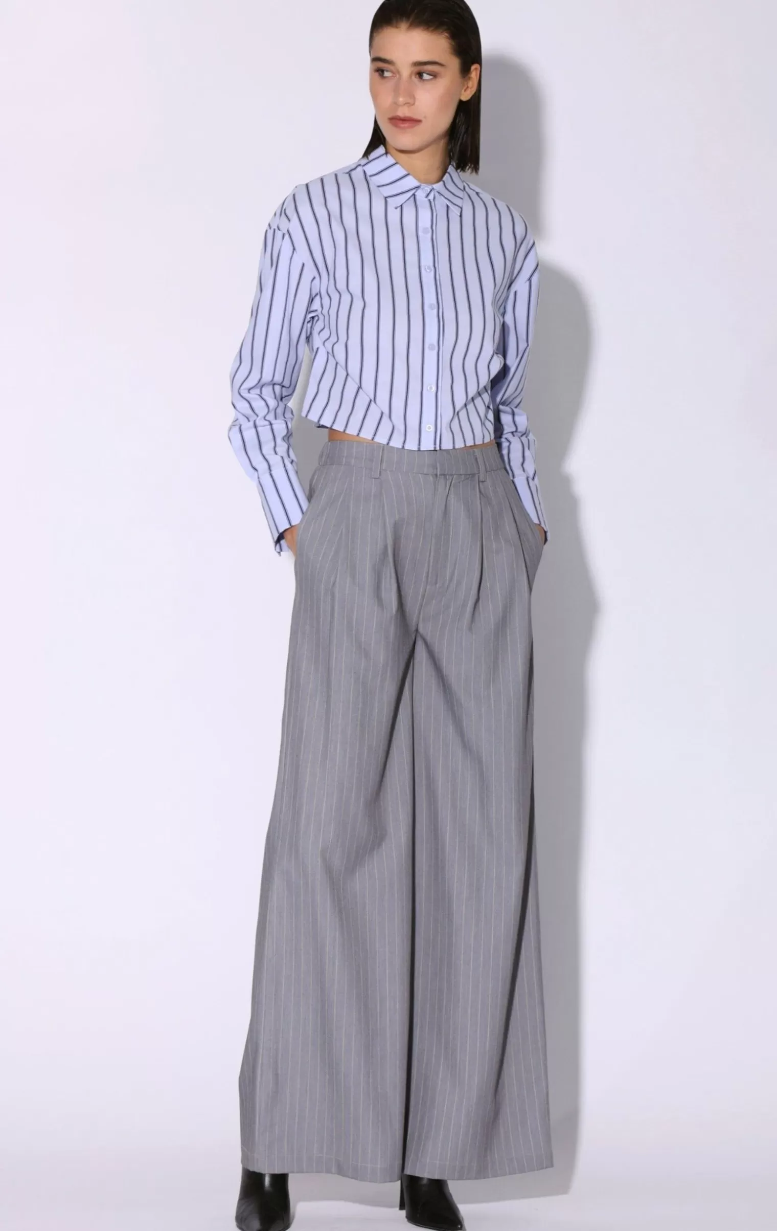 Walter Baker Kaiden Pant, Heather Pin Stripe>Women Bottoms