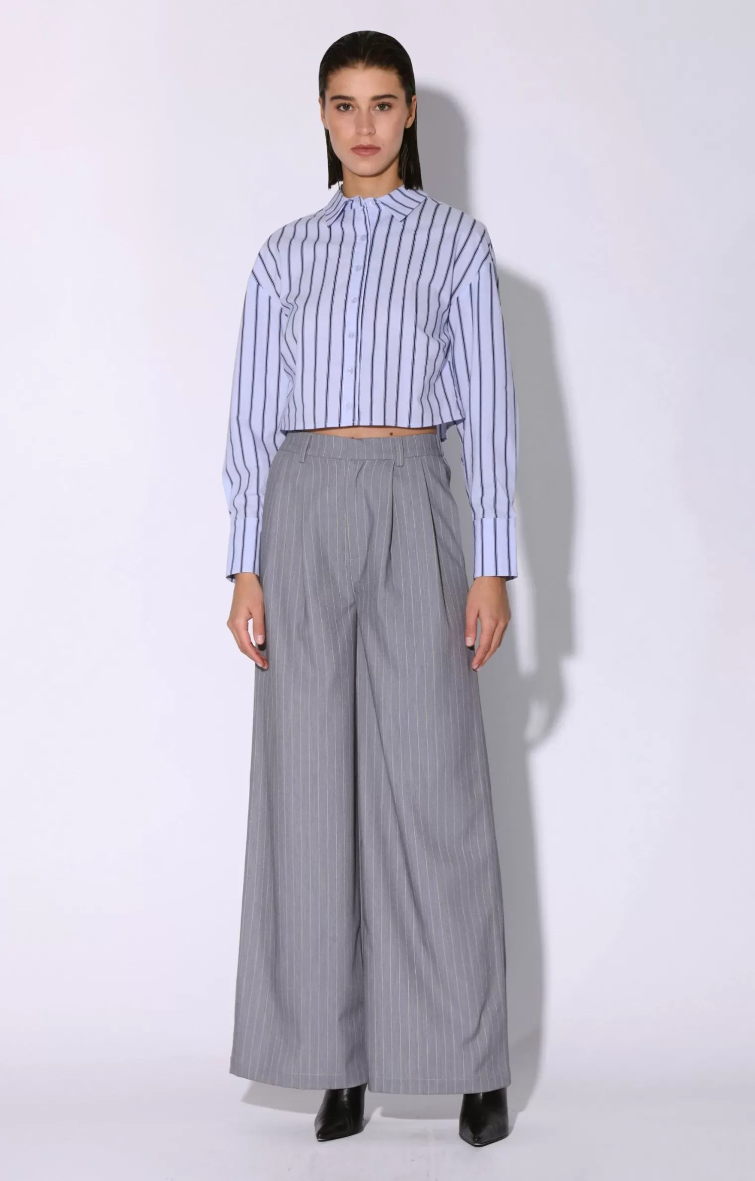 Walter Baker Kaiden Pant, Heather Pin Stripe>Women Bottoms