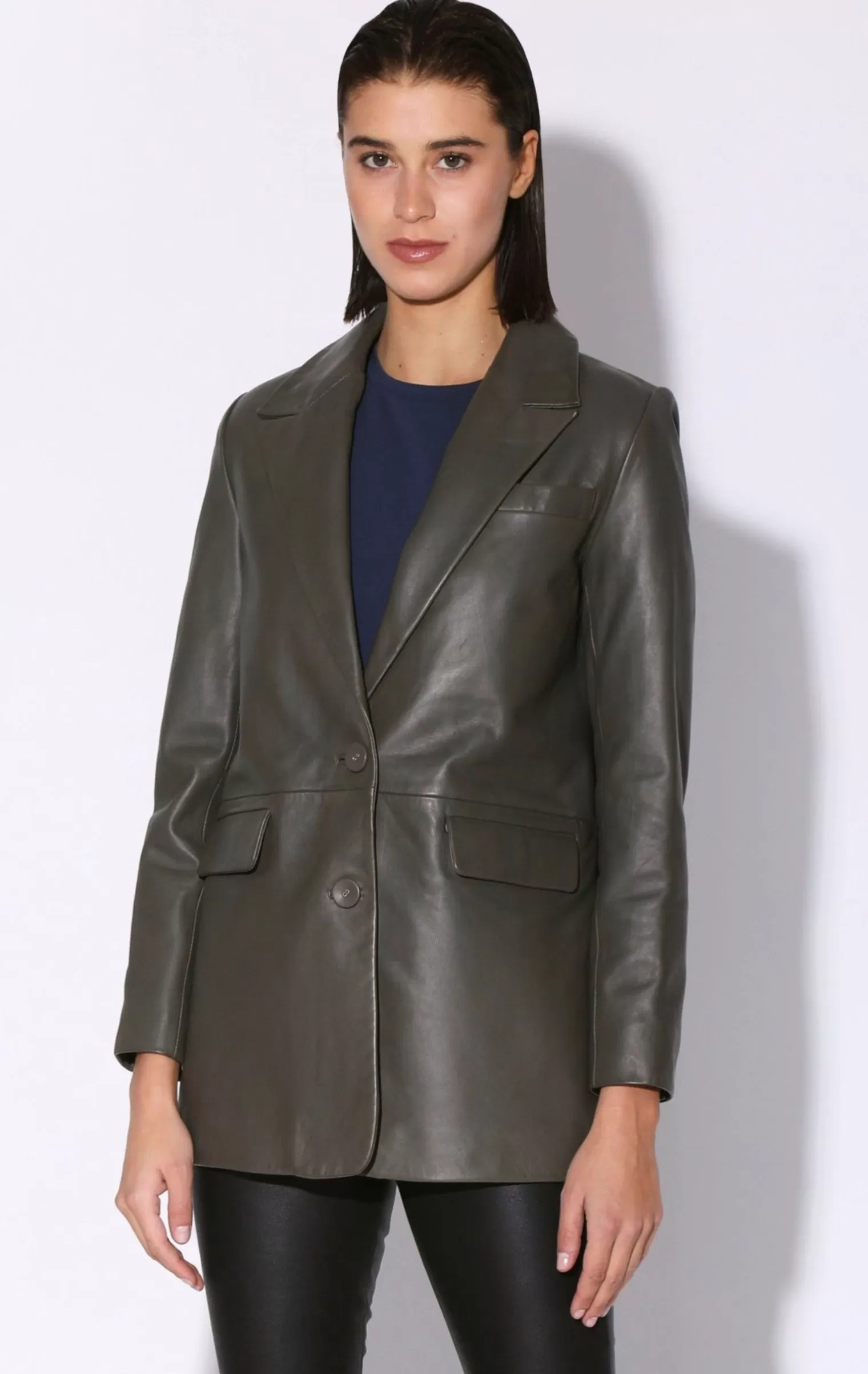 Walter Baker Kiki Blazer, Moss-Leather>Women Leather