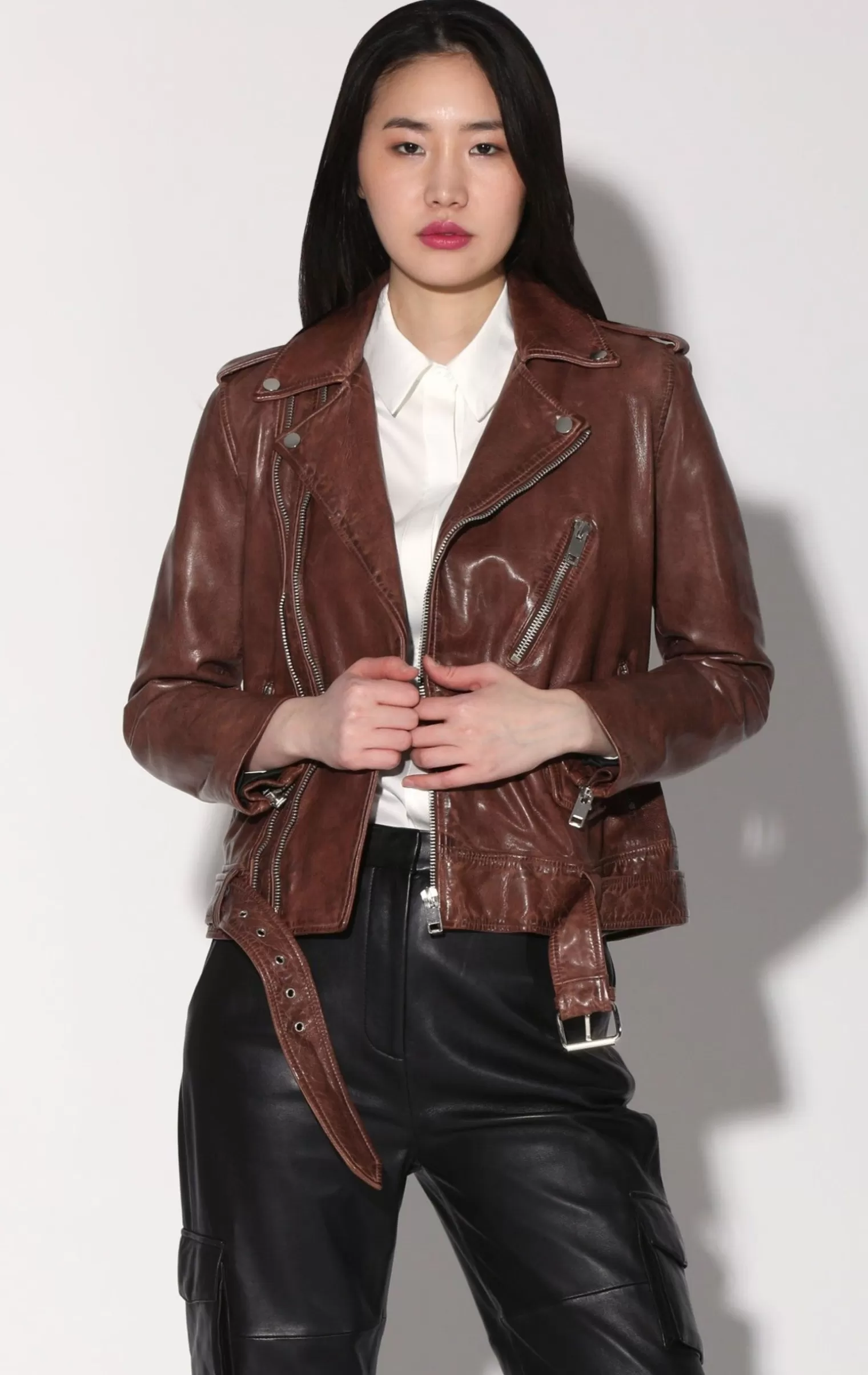 Walter Baker Kingsley Jacket, Walnut-Leather>Women Jackets