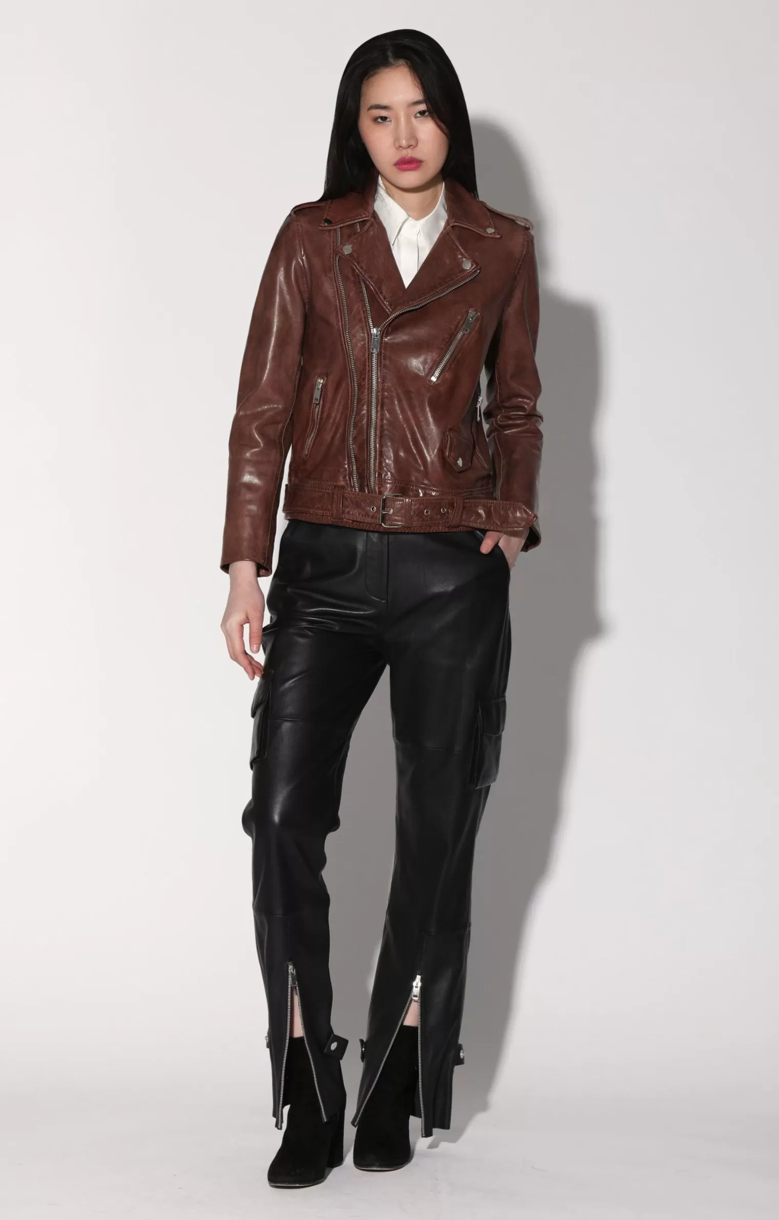 Walter Baker Kingsley Jacket, Walnut-Leather>Women Leather