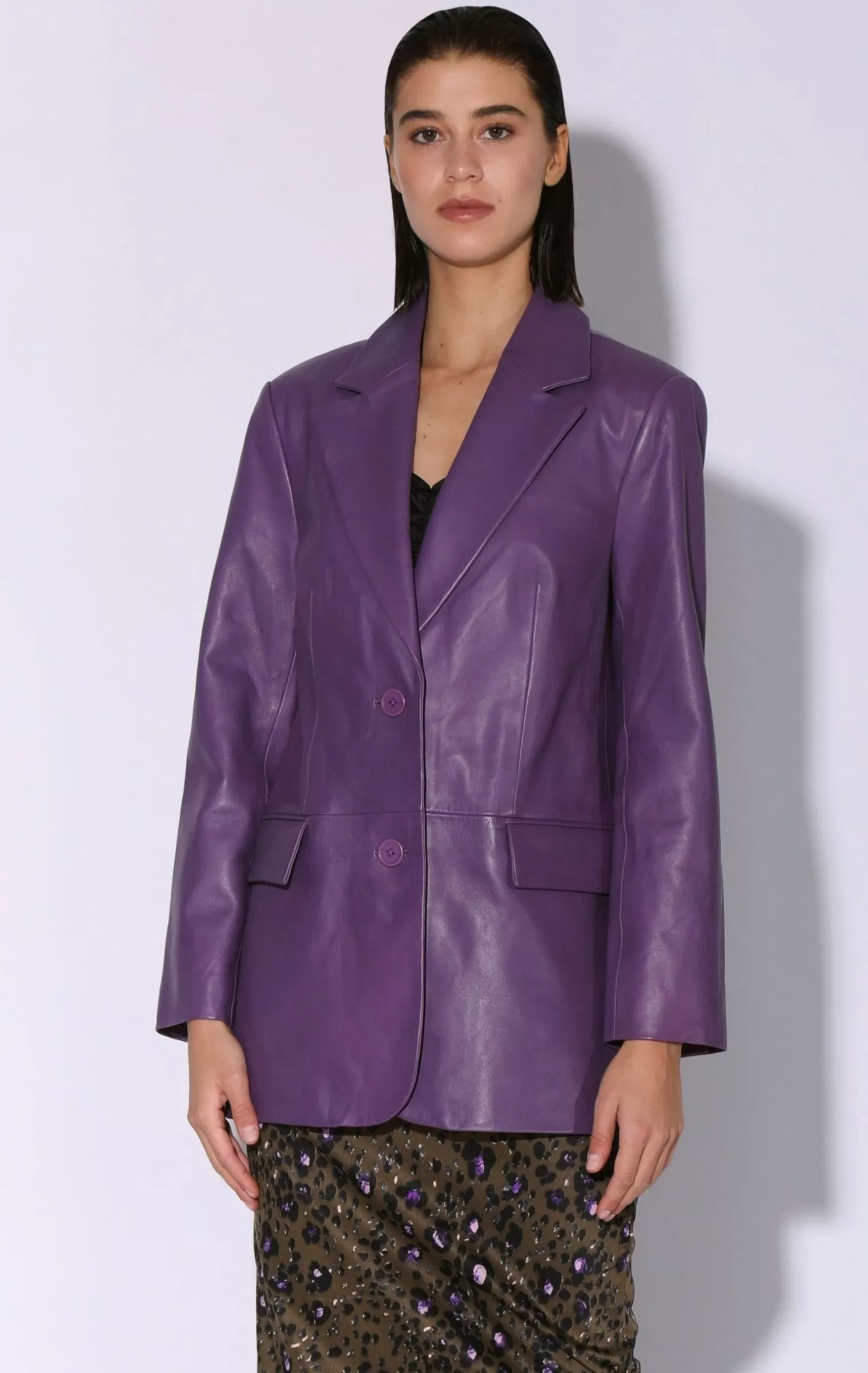 Walter Baker Kira Blazer, Amethyst-Leather>Women Jackets