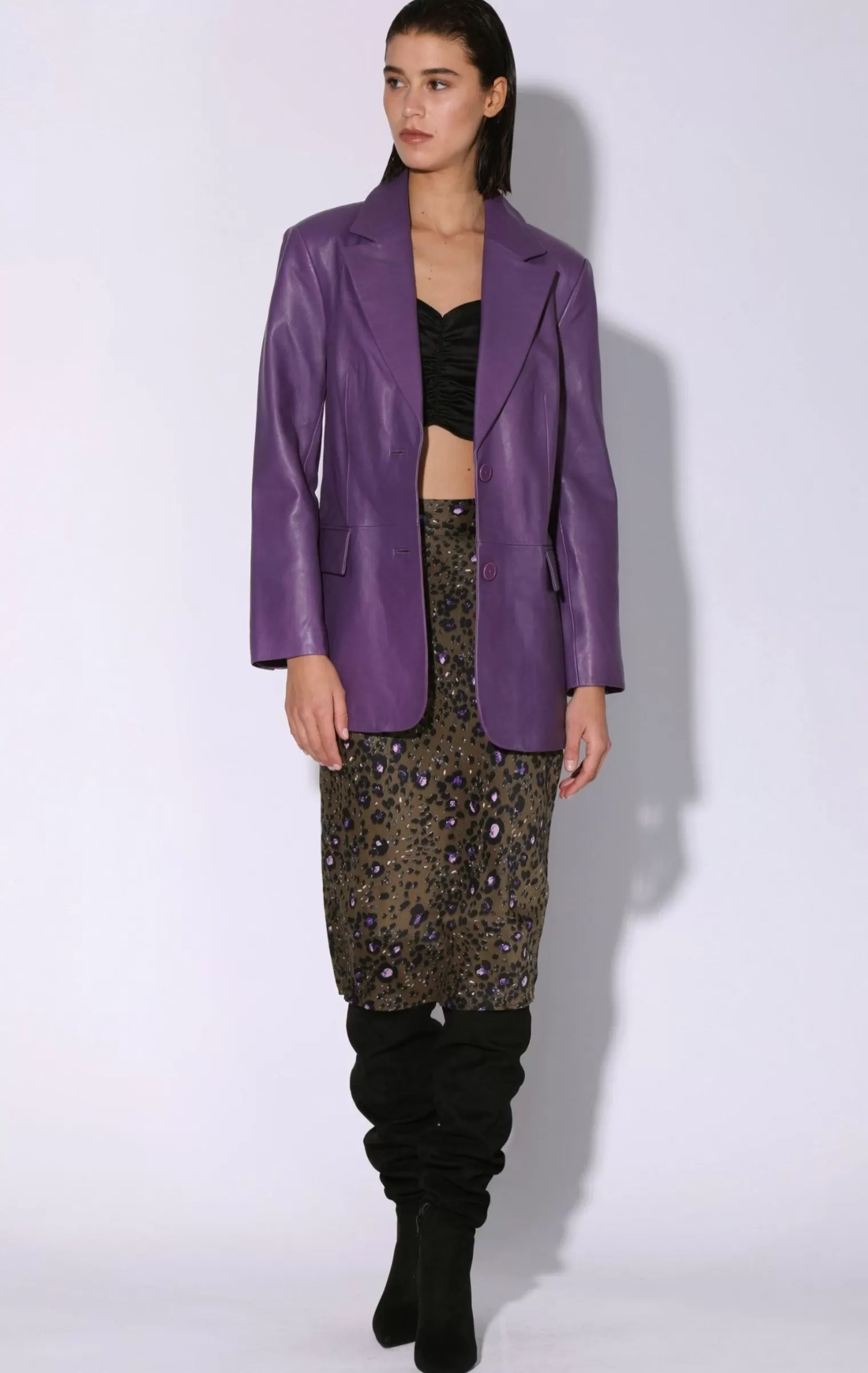 Walter Baker Kira Blazer, Amethyst-Leather>Women Jackets