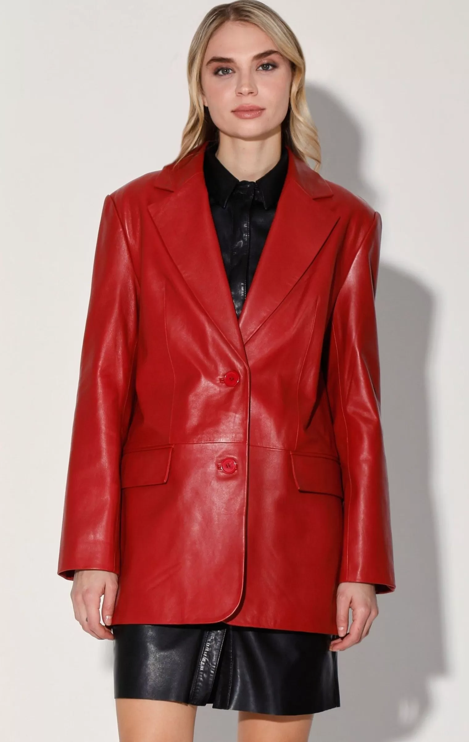 Walter Baker Kira Blazer, Red-Leather>Women Leather