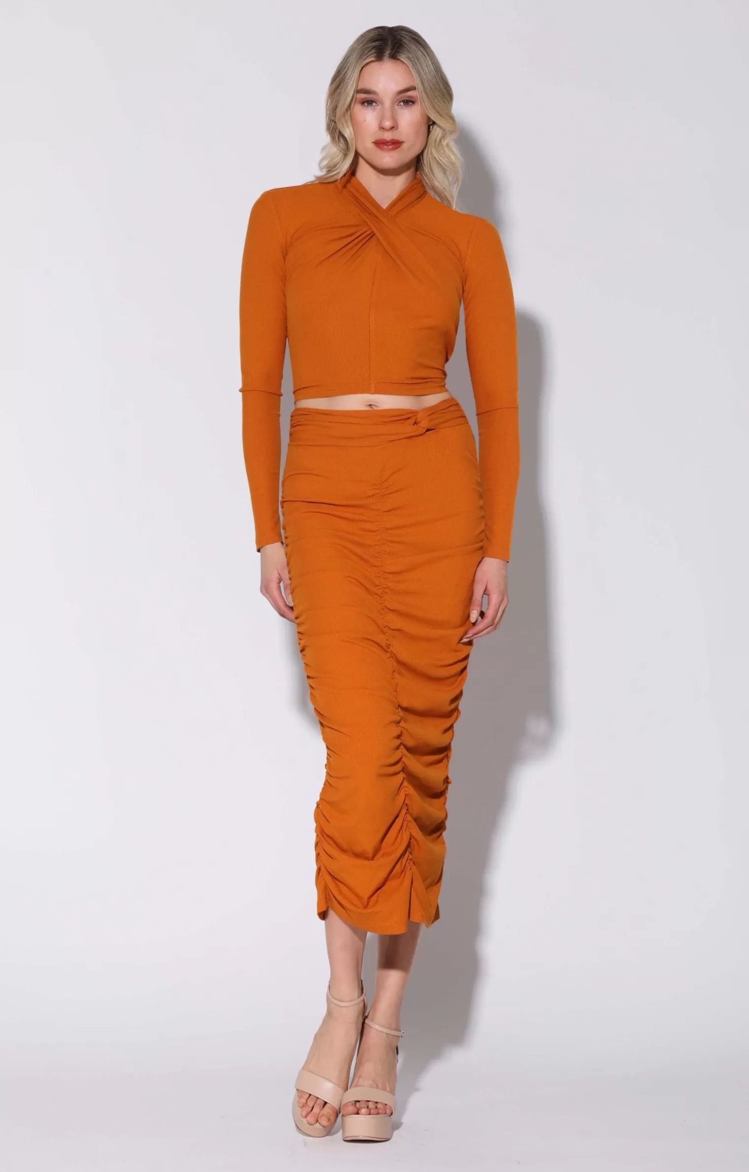 Walter Baker Kody Skirt, Rust>Women Bottoms