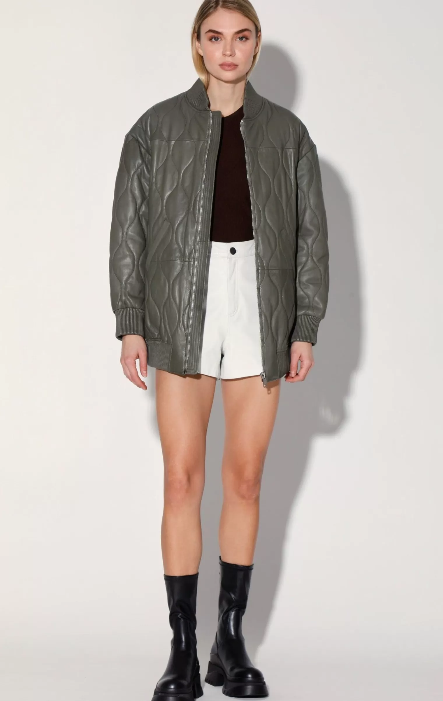 Walter Baker Kyrie Jacket, Army-Puffer Leather>Women Jackets