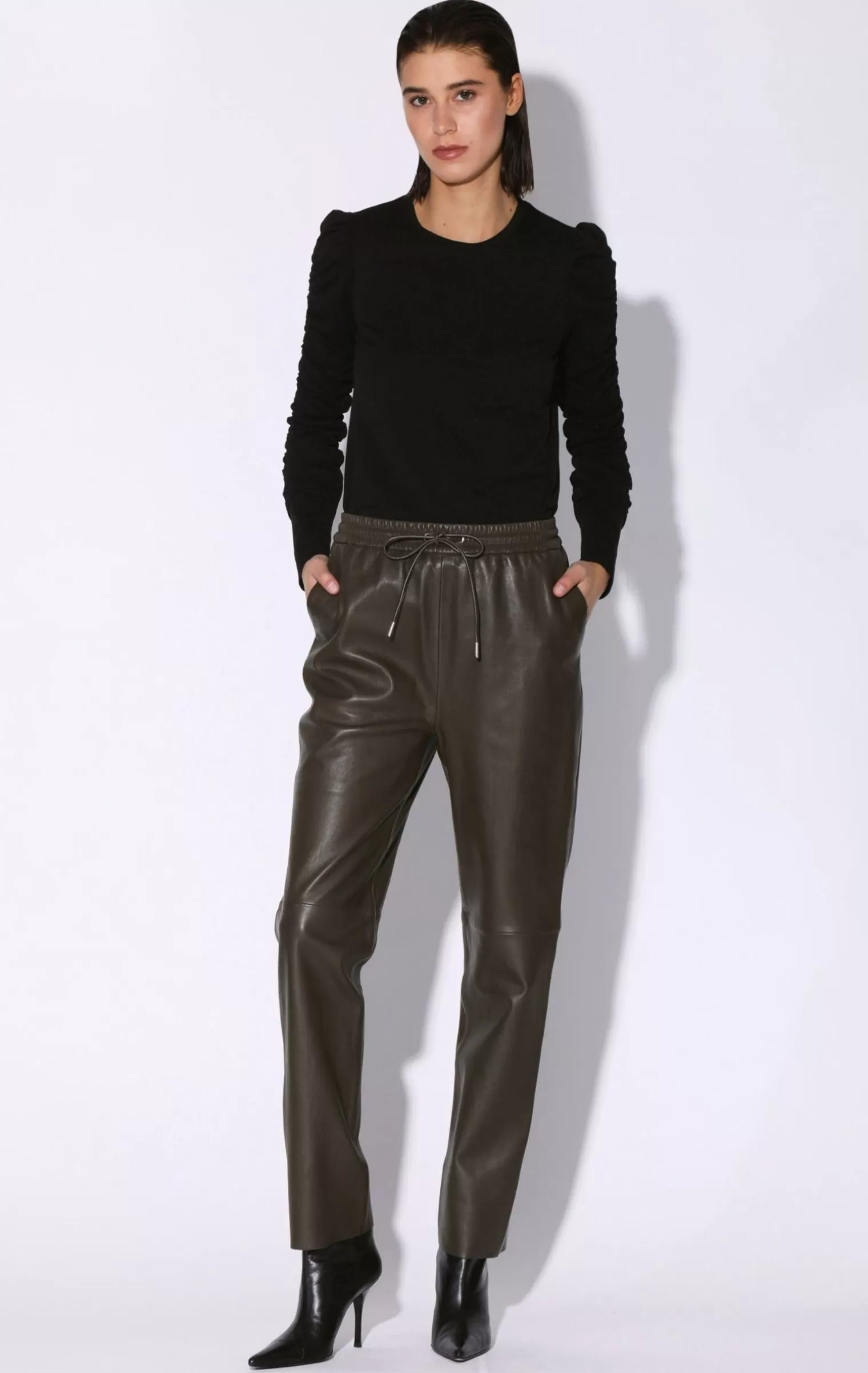 Walter Baker Levie Pant, Moss-Leather>Women Bottoms