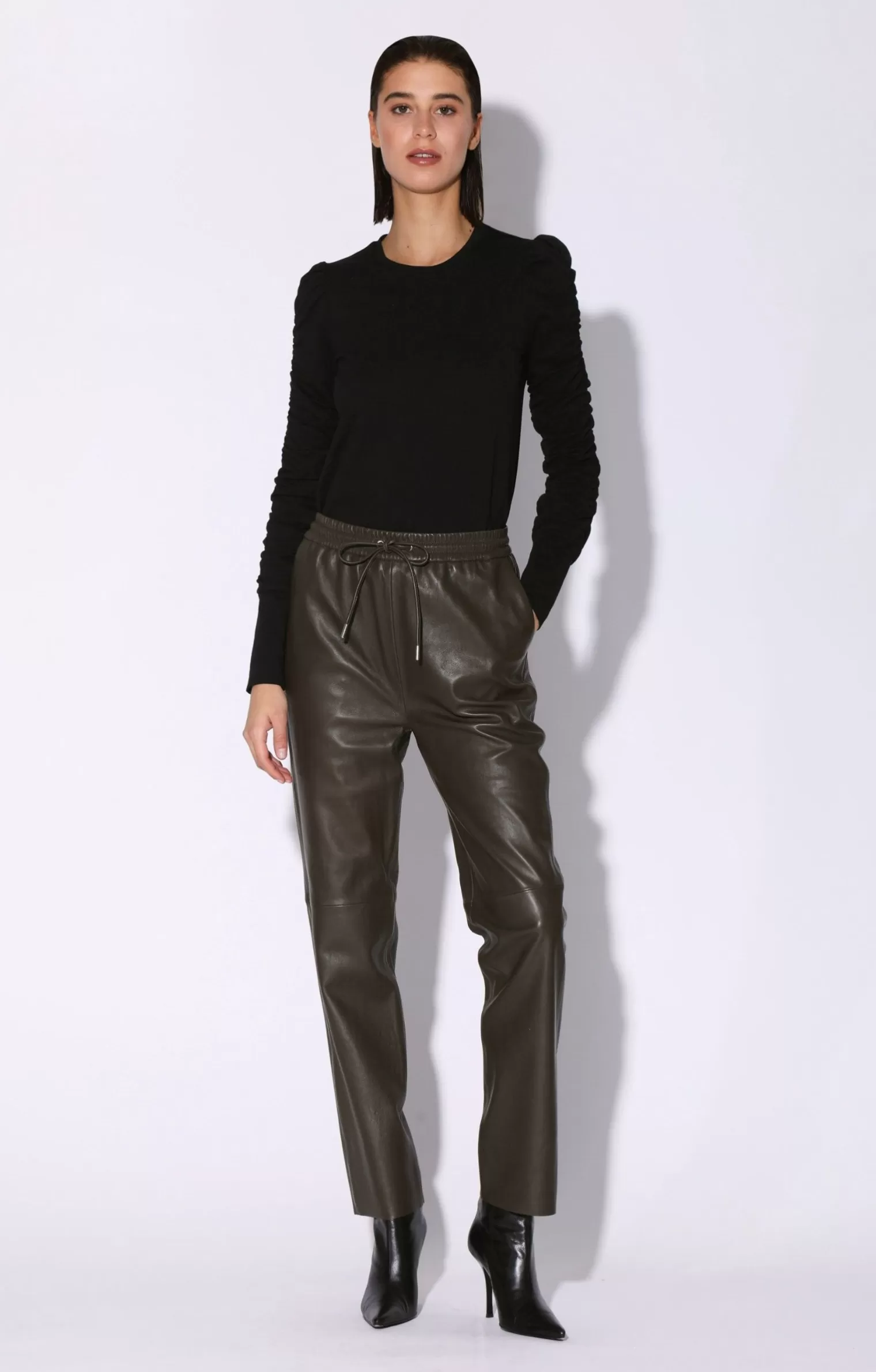 Walter Baker Levie Pant, Moss-Leather>Women Bottoms