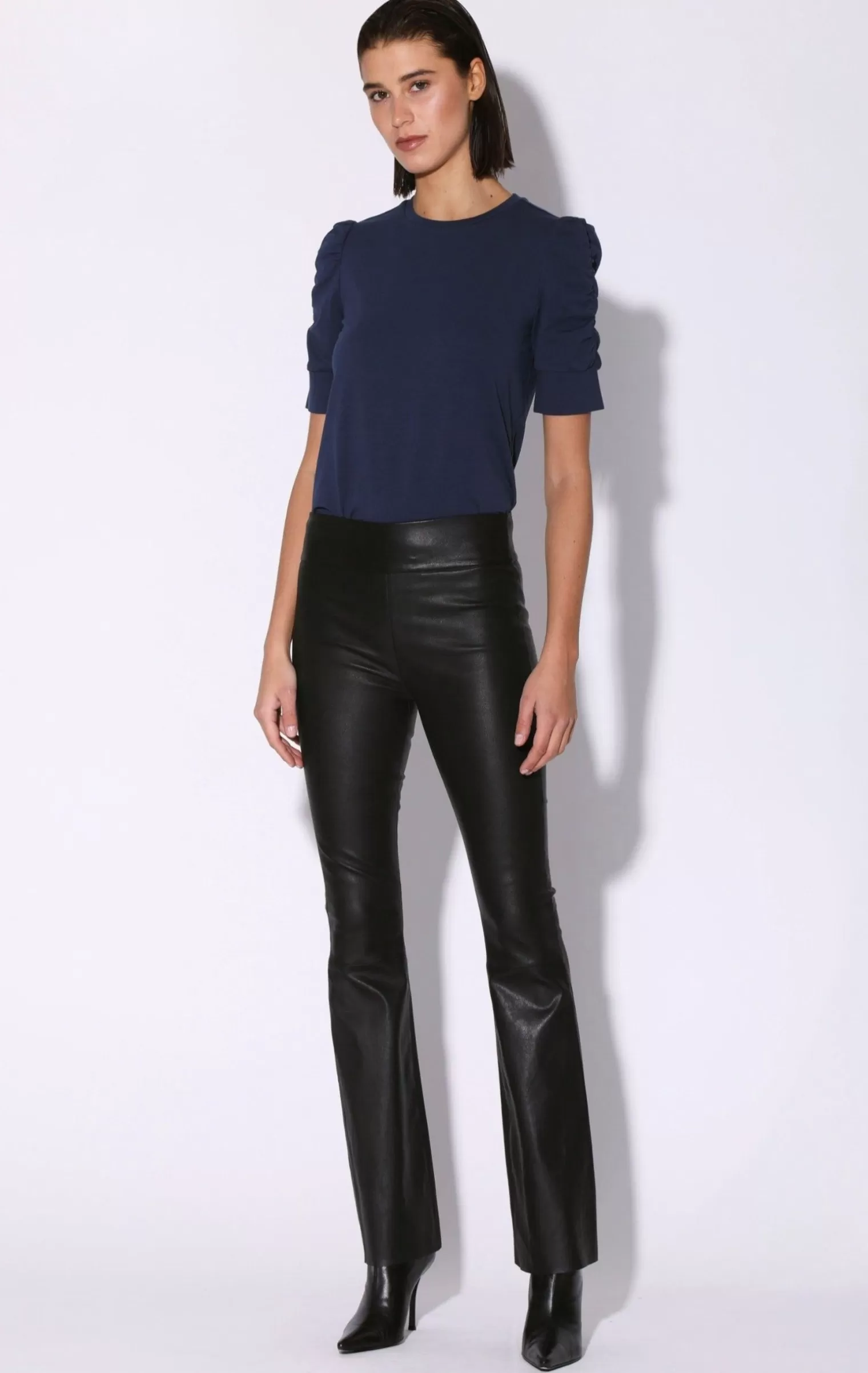 Walter Baker Lexie Pant, Black-Stretch Leather>Women Bottoms