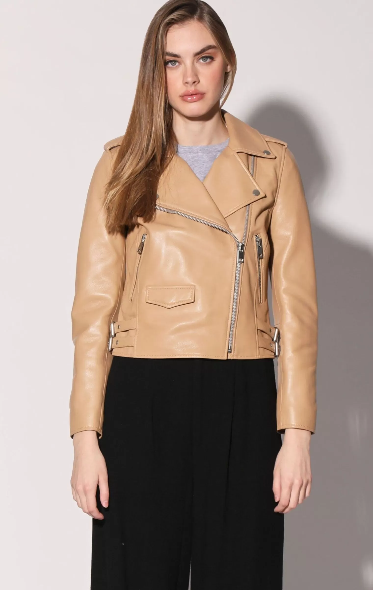 Walter Baker Liz Jacket, Latte-Leather>Women Jackets