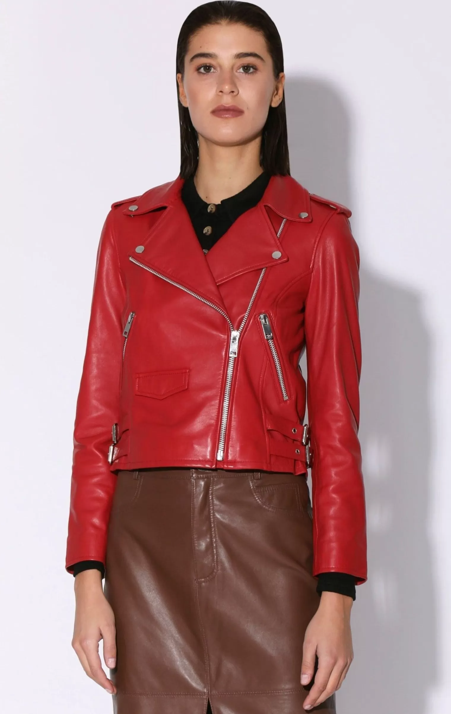 Walter Baker Liz Jacket, Red-Leather>Women Jackets