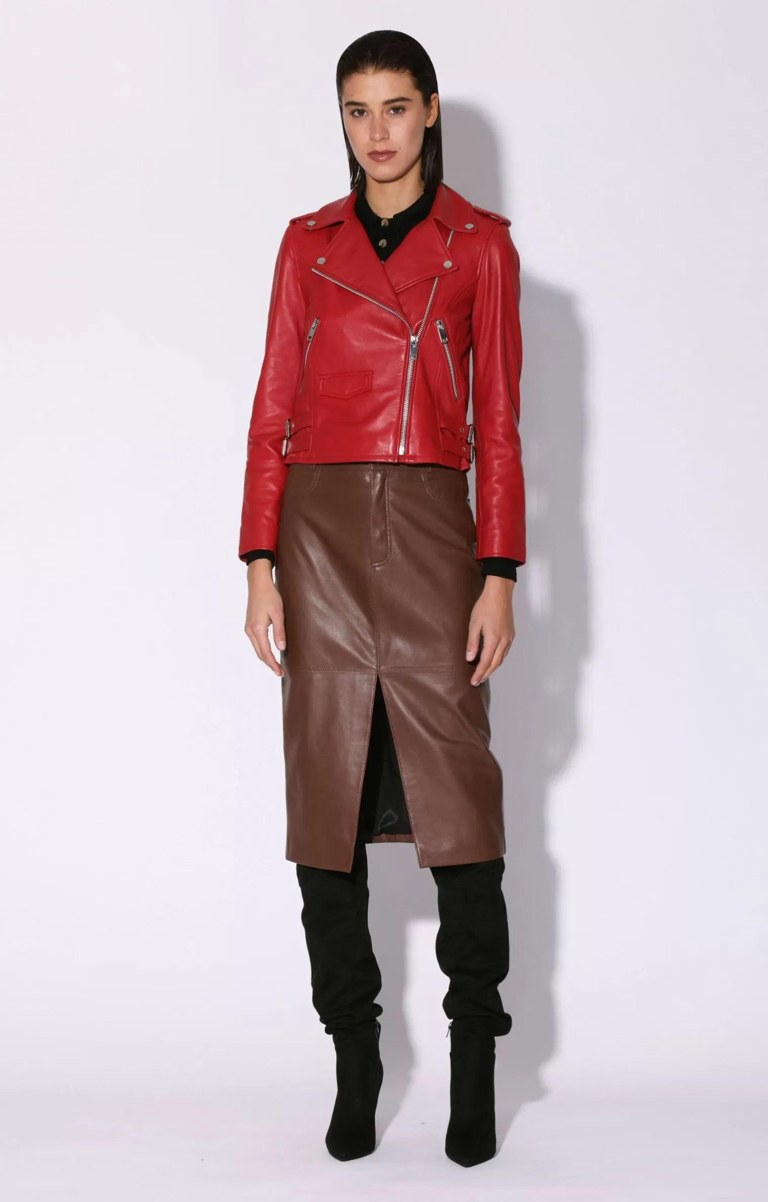 Walter Baker Liz Jacket, Red-Leather>Women Jackets