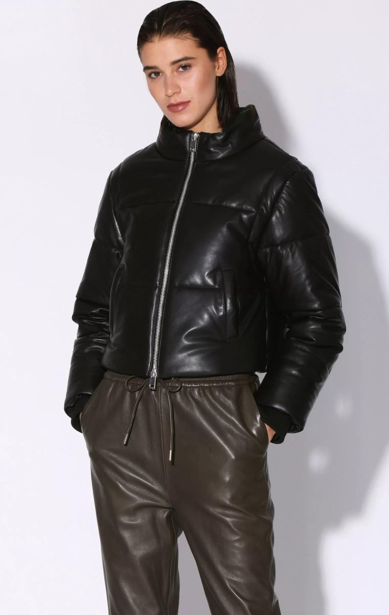 Walter Baker Lorenza Jacket, Black-Leather>Women Leather