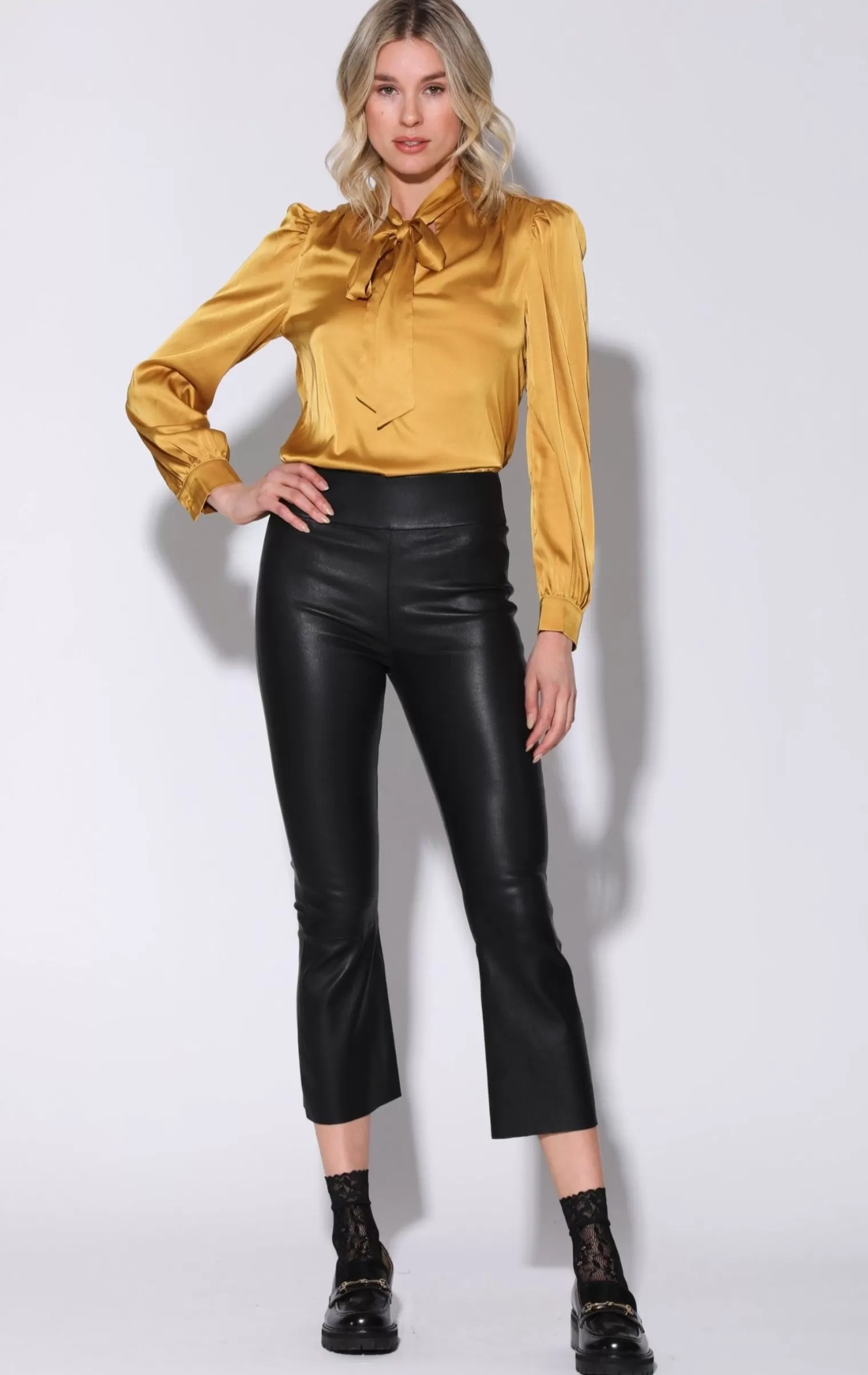 Walter Baker Luisa Pant, Black-Stretch Leather>Women Leather