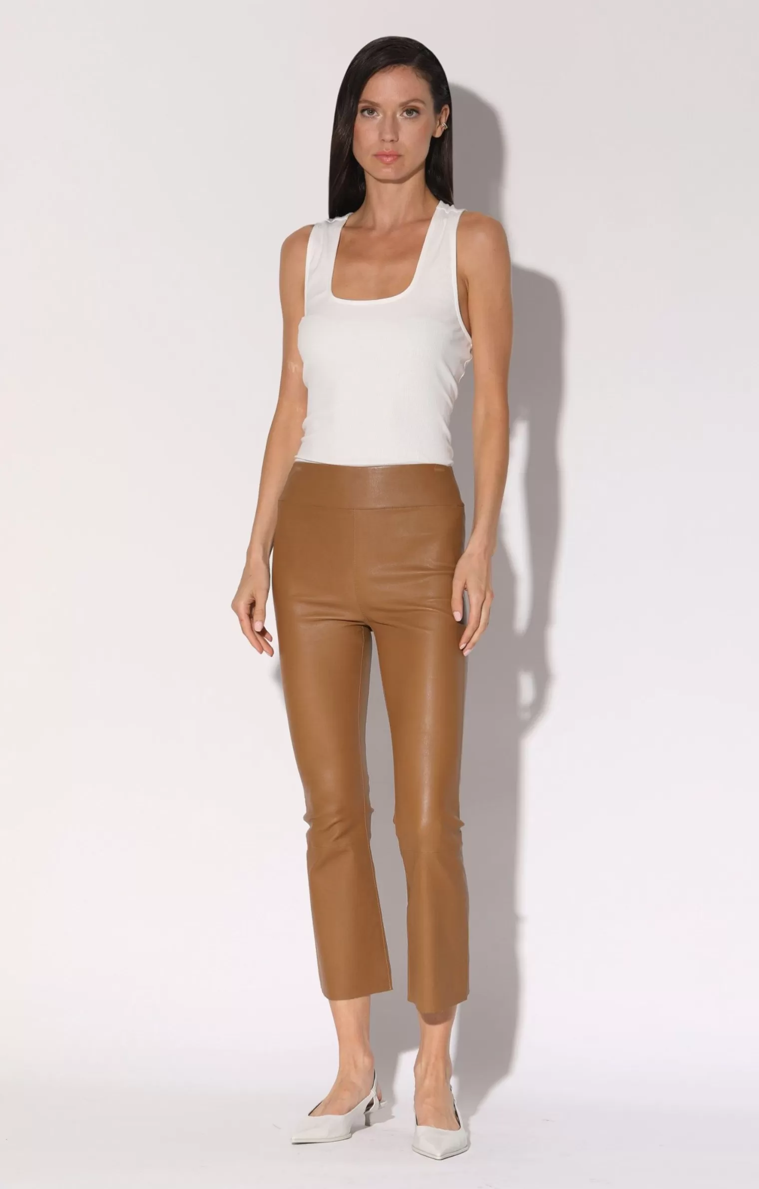 Walter Baker Luisa Pant, Camel-Stretch Leather>Women Bottoms