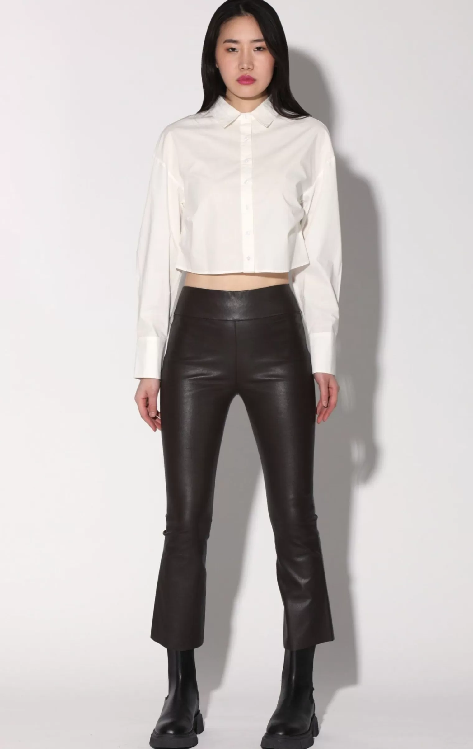 Walter Baker Luisa Pant, Mocha-Stretch Leather>Women Bottoms