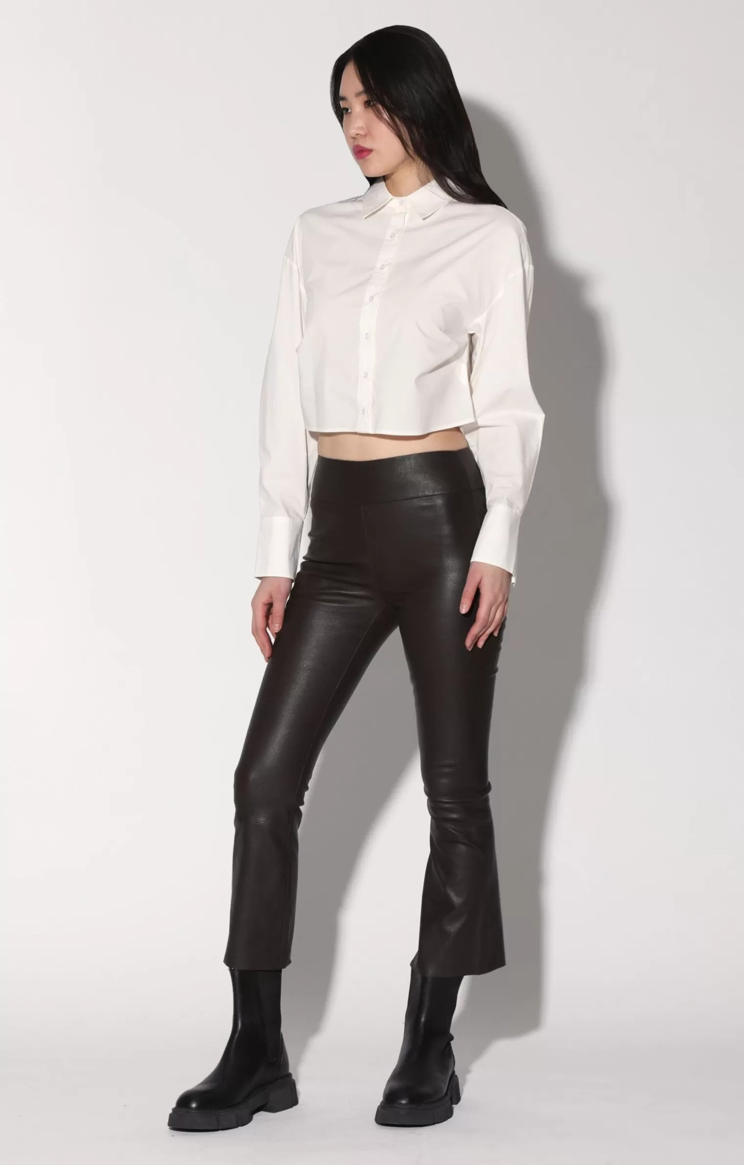 Walter Baker Luisa Pant, Mocha-Stretch Leather>Women Bottoms