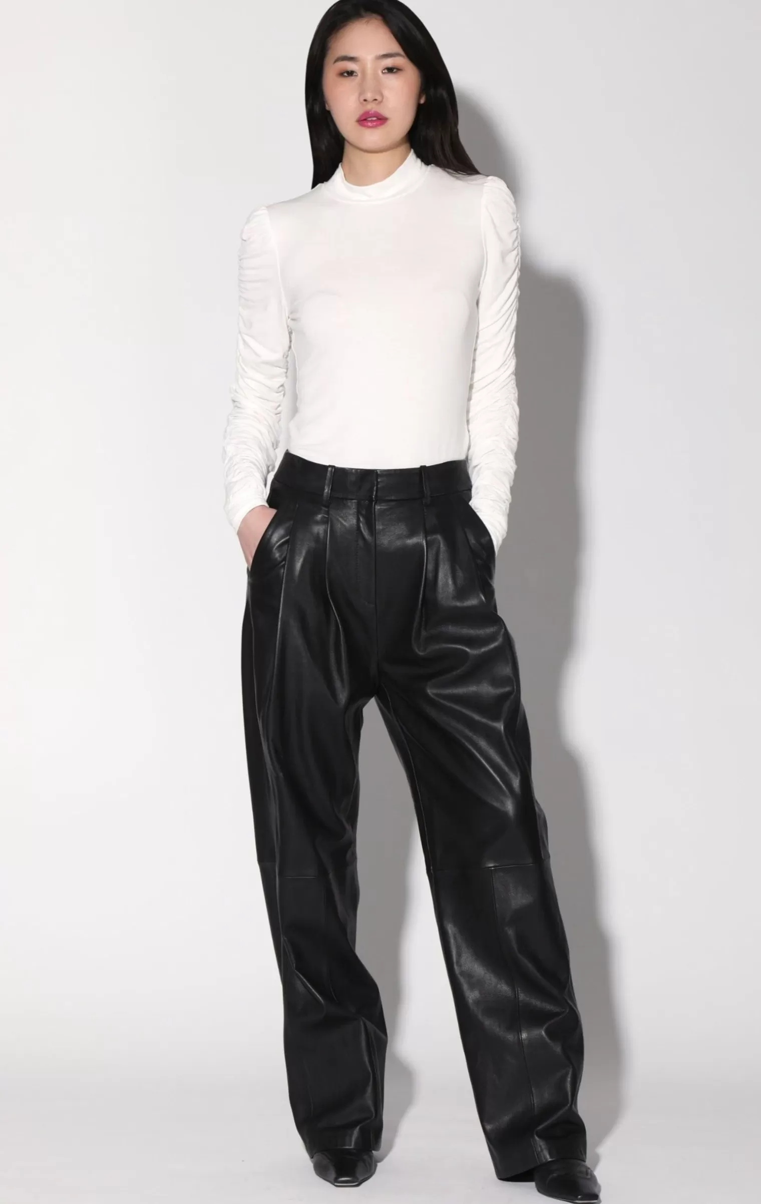 Walter Baker Luka Pant, Black-Leather>Women Bottoms