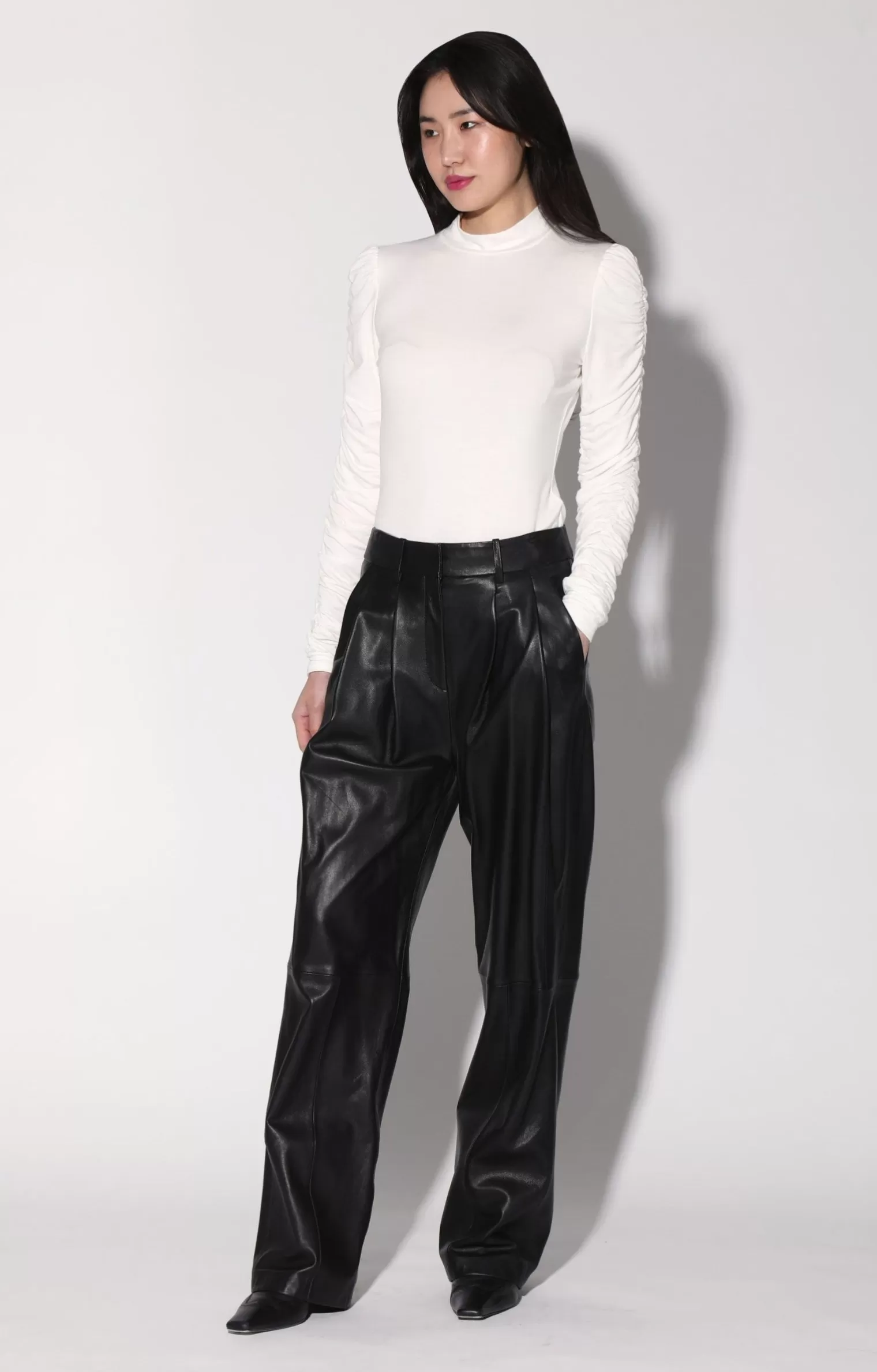 Walter Baker Luka Pant, Black-Leather>Women Bottoms