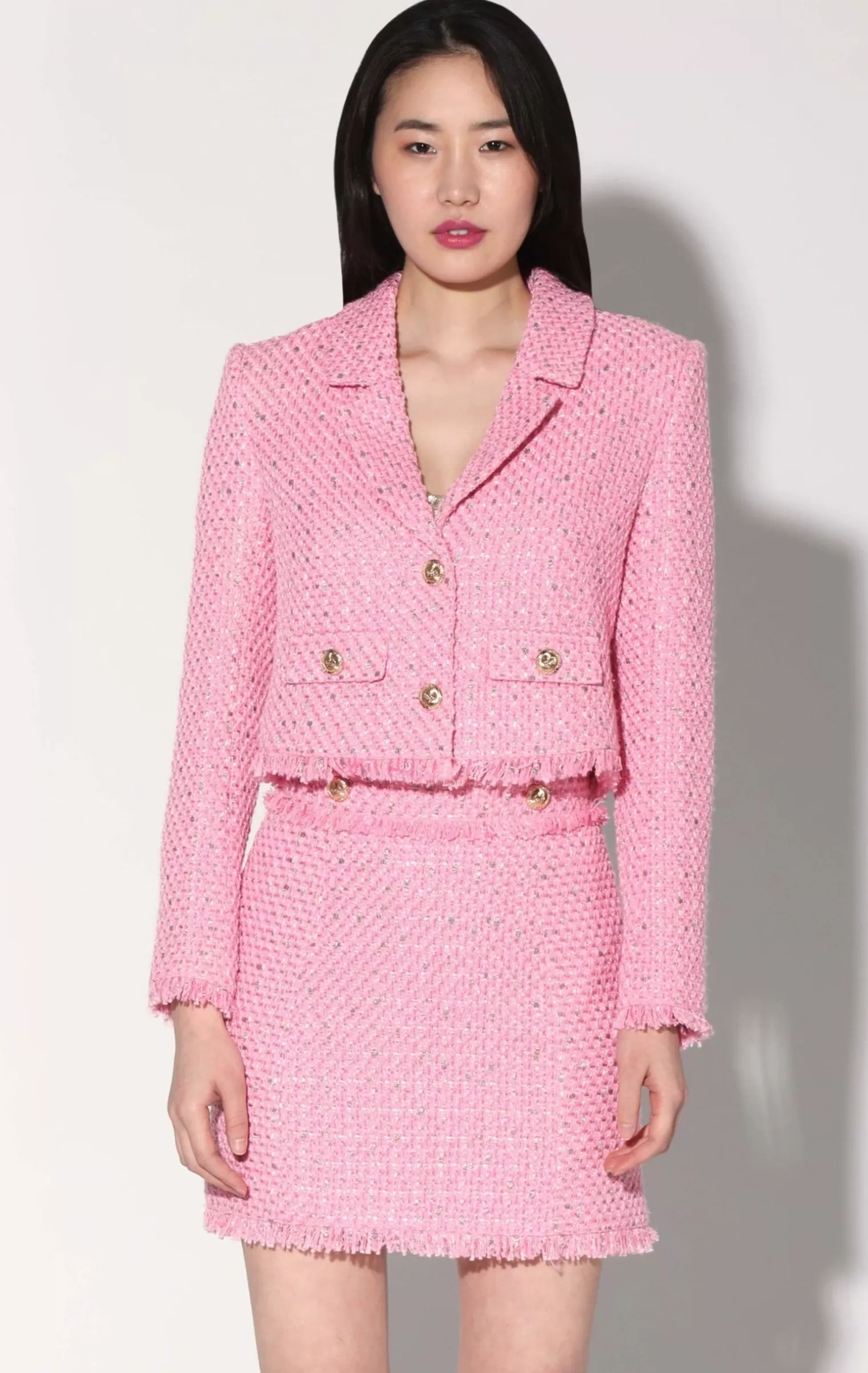 Walter Baker Lyona Jacket, Paris Pink Tweed>Women Jackets