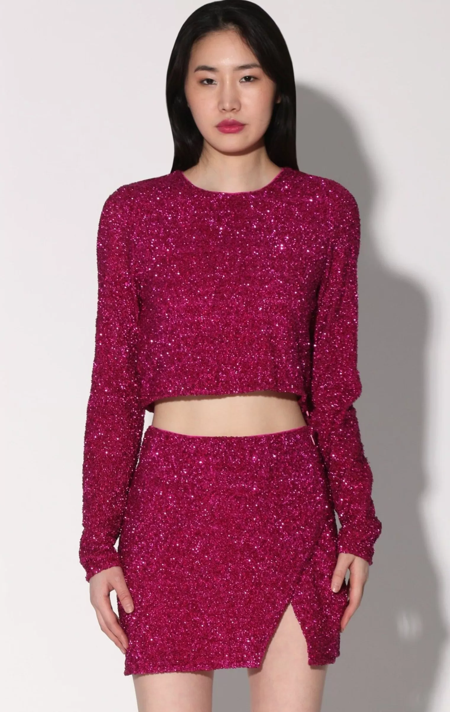 Walter Baker Megan Top, Magenta Rush Sequin>Women Tops