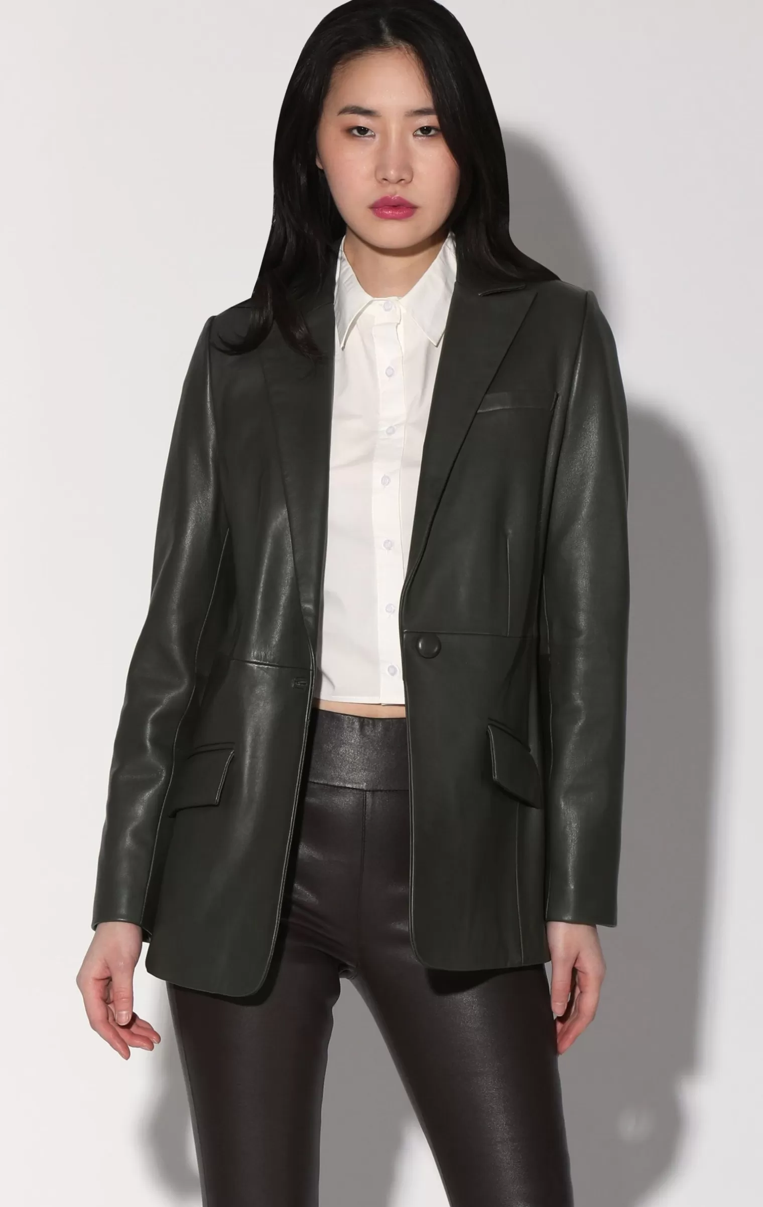 Walter Baker Mia Blazer, Basil-Leather>Women Jackets