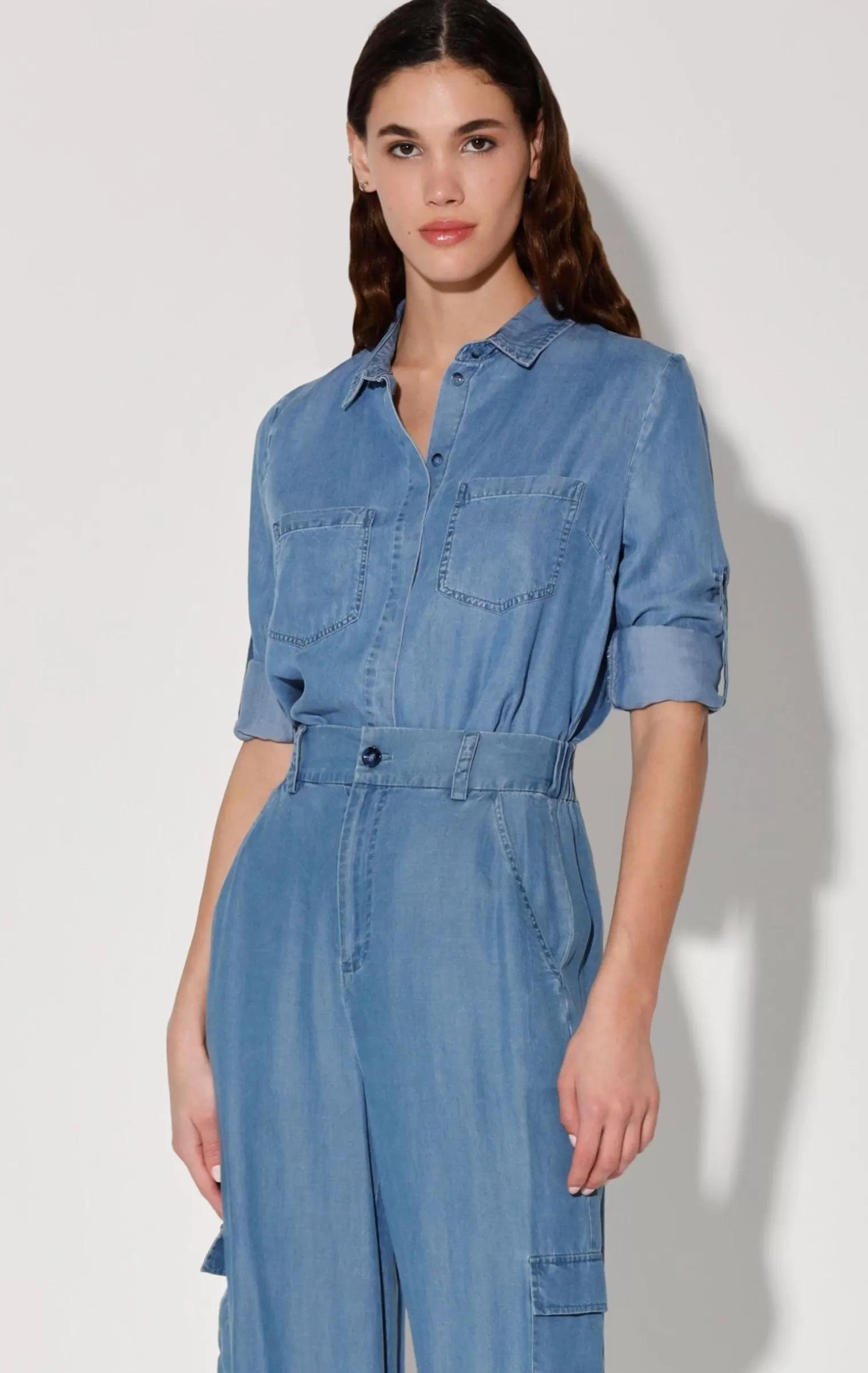 Walter Baker Nessa Shirt, Medium Wash>Women Tops