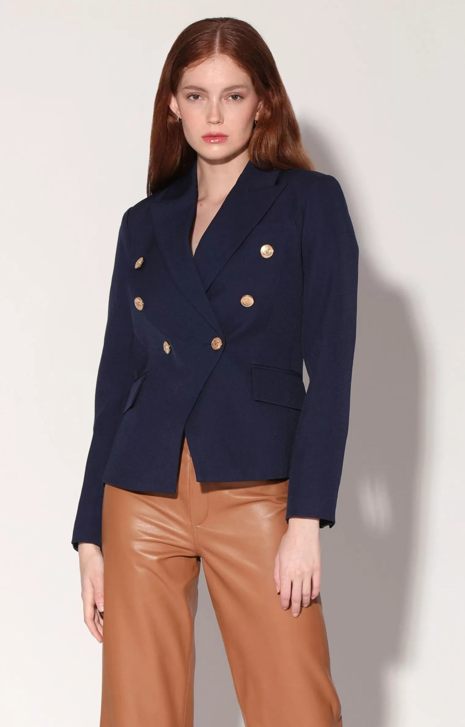 Walter Baker Phelps Blazer, Navy-Suiting>Women Jackets