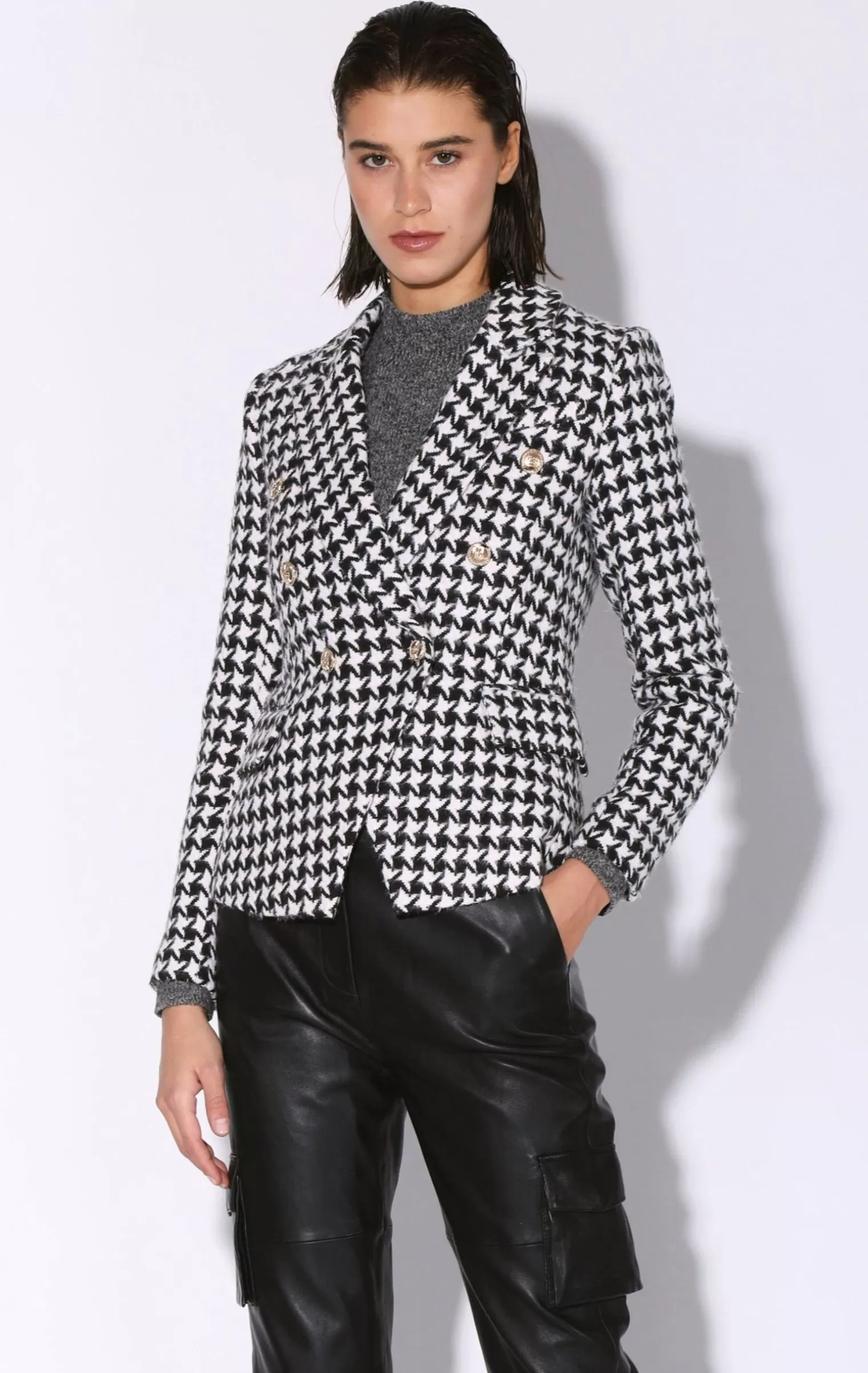 Walter Baker Phelps Blazer, Posh Houndstooth>Women Jackets