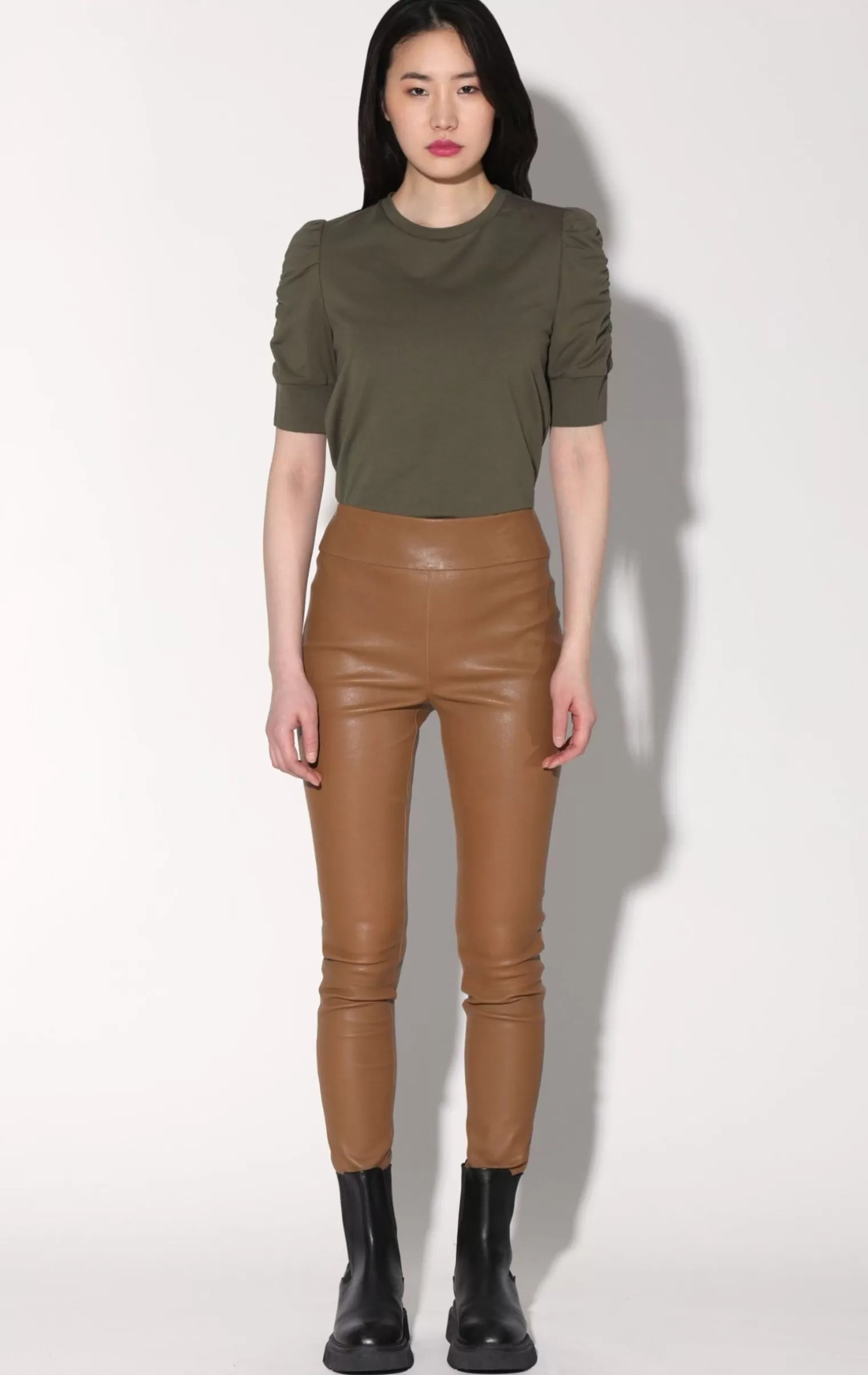 Walter Baker Raquelle Pant, Camel-Stretch Leather>Women Bottoms