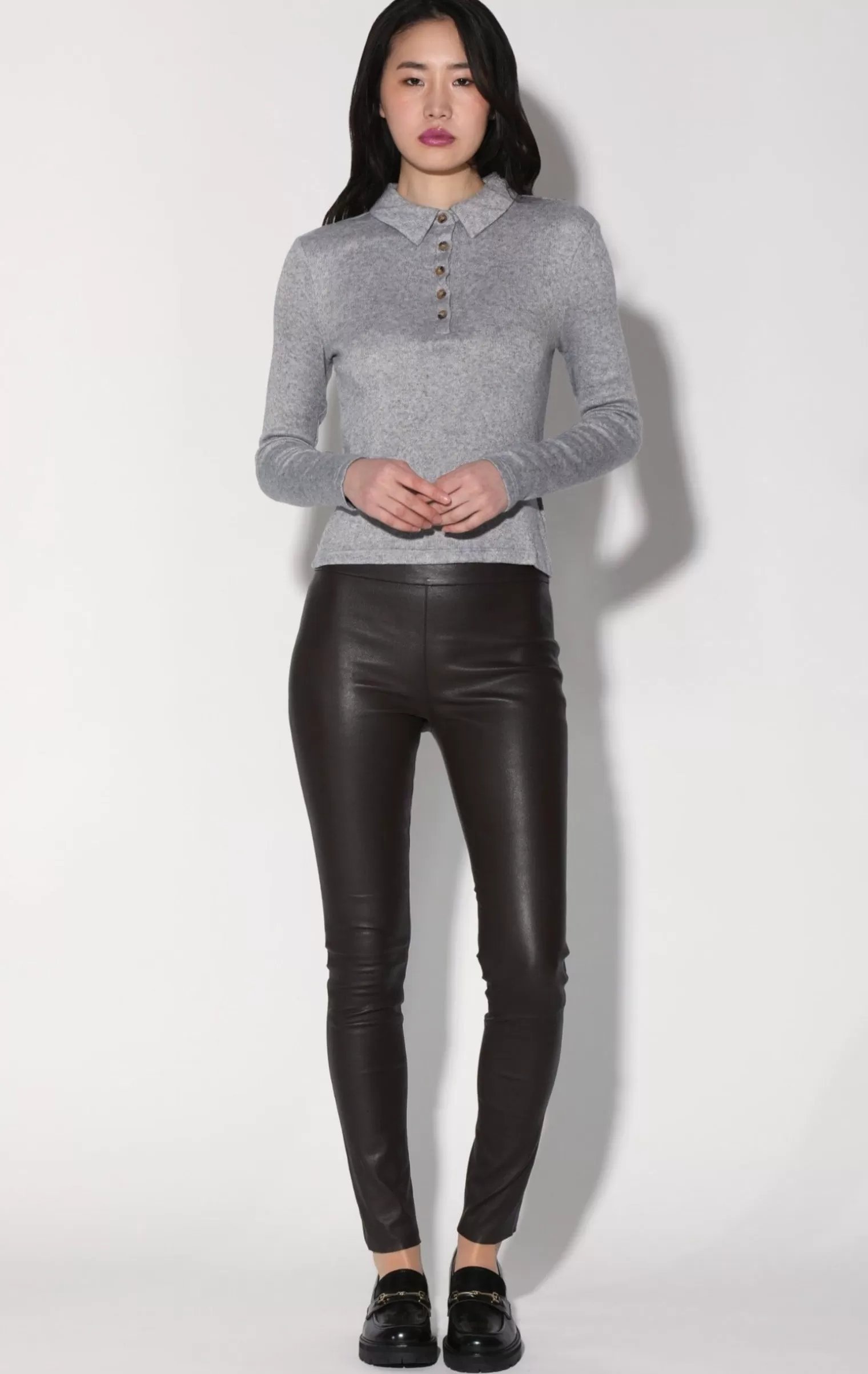 Walter Baker Raquelle Pant, Mocha-Stretch Leather>Women Bottoms