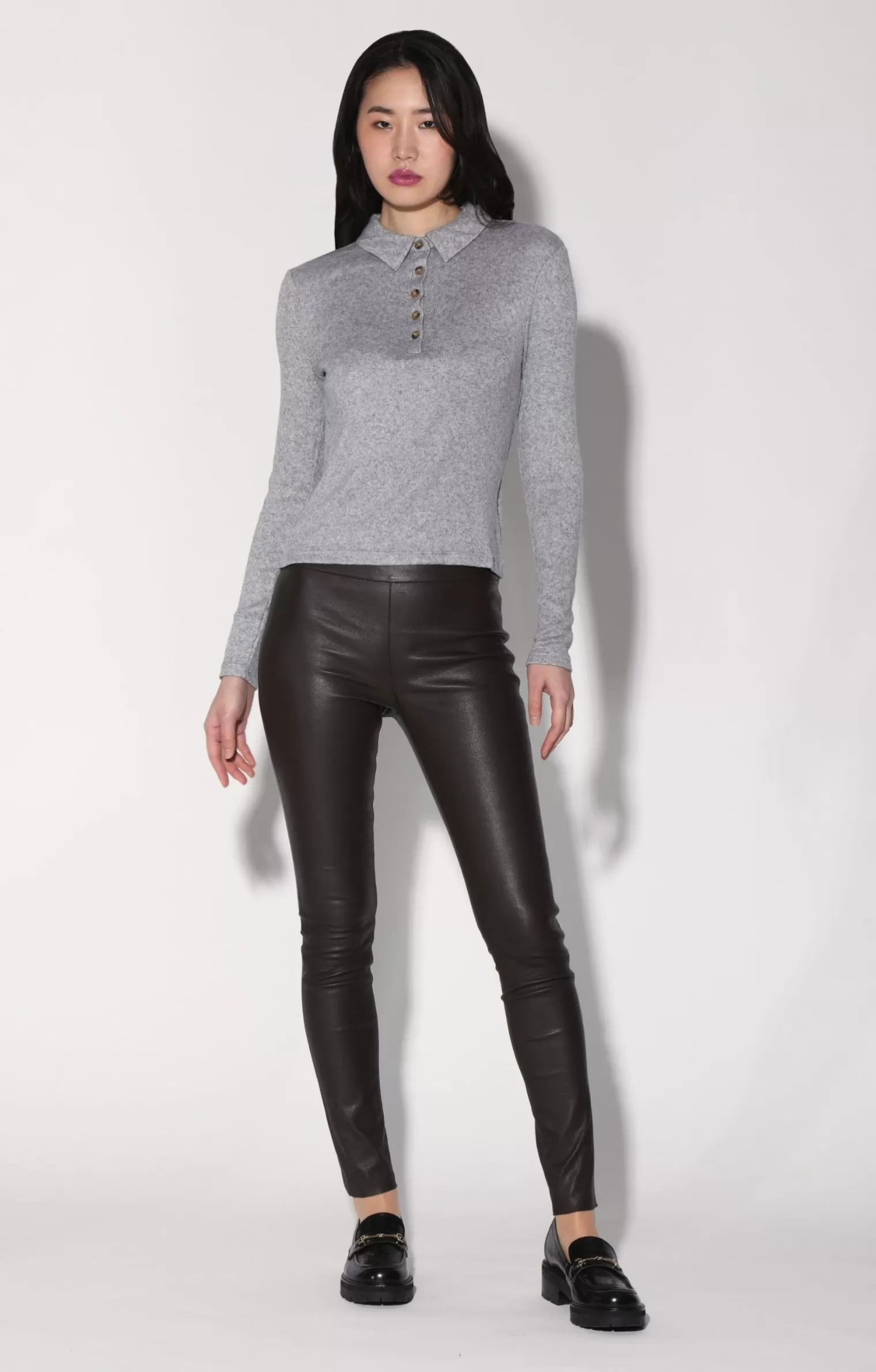 Walter Baker Raquelle Pant, Mocha-Stretch Leather>Women Bottoms