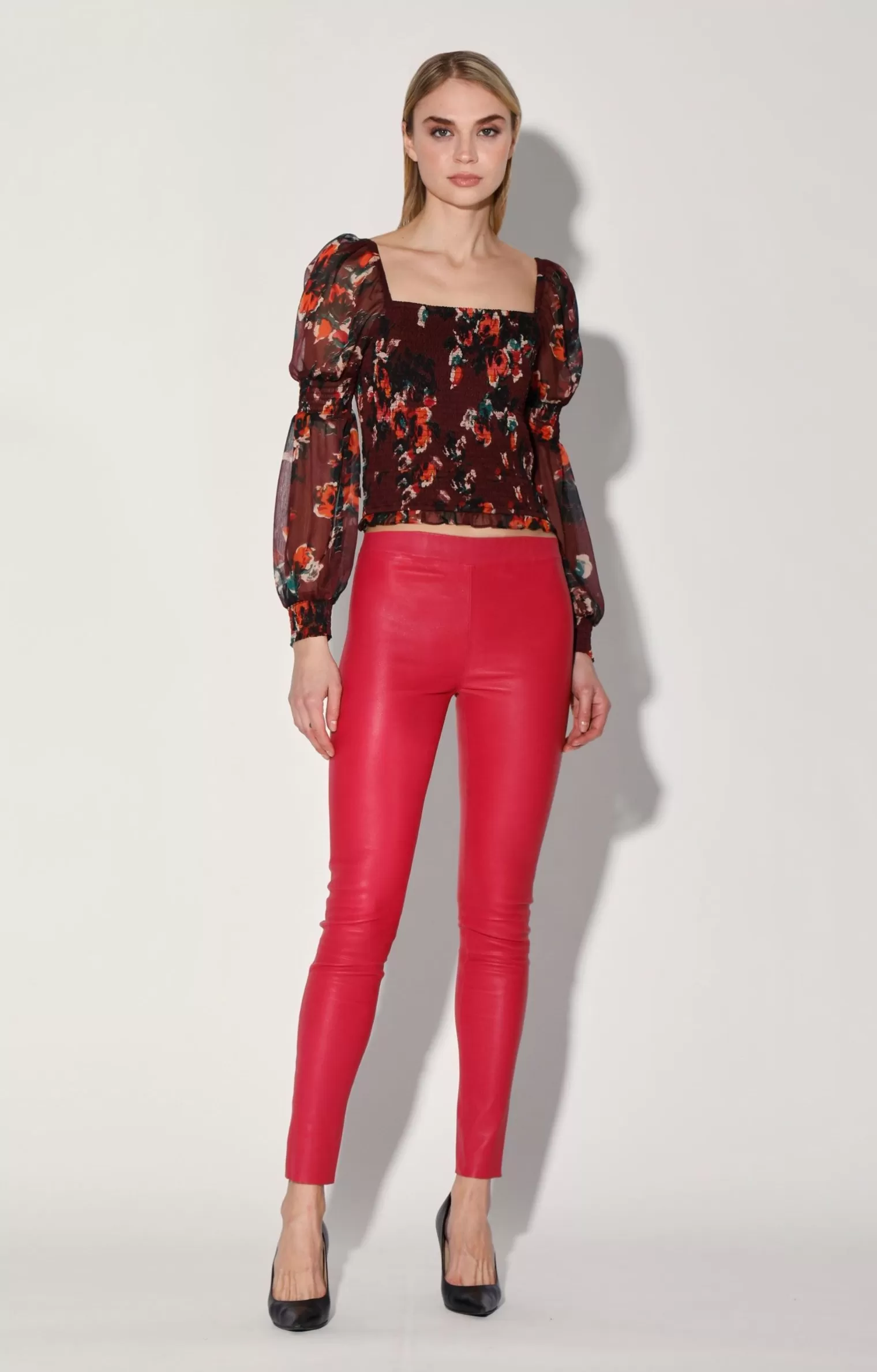 Walter Baker Roxanna Pant, Cerise-Stretch Leather>Women Leather