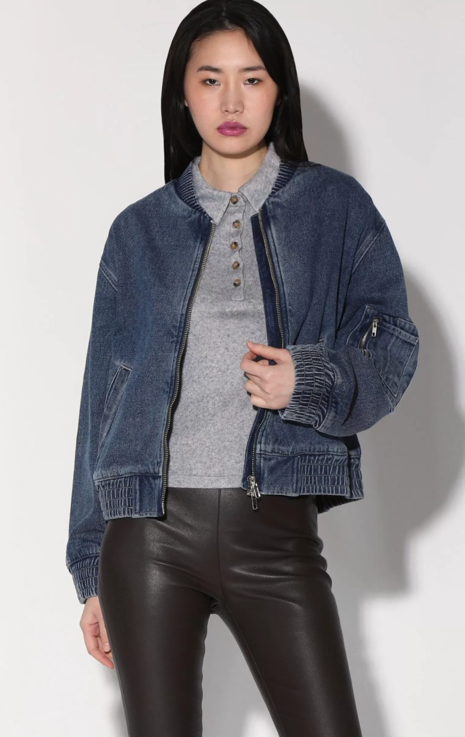 Walter Baker Sadey Jacket, Dark Wash>Women Jackets