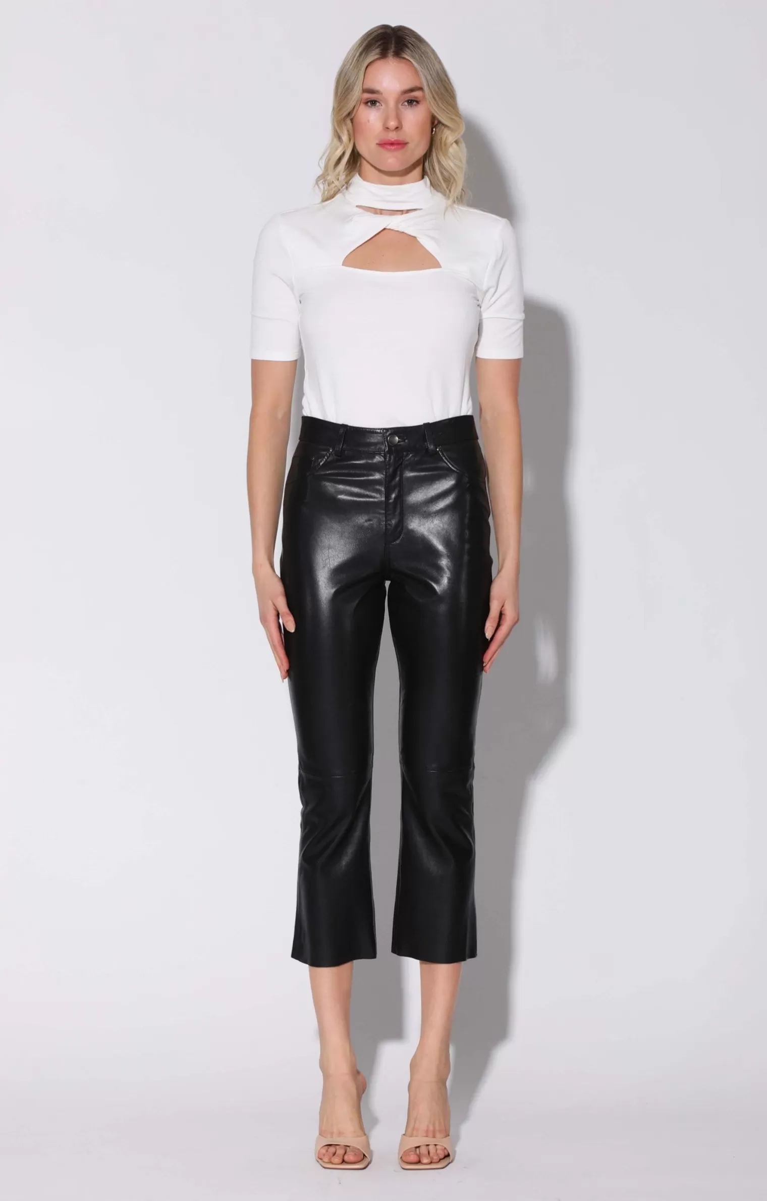 Walter Baker Selma Pant, Black-Leather>Women Leather