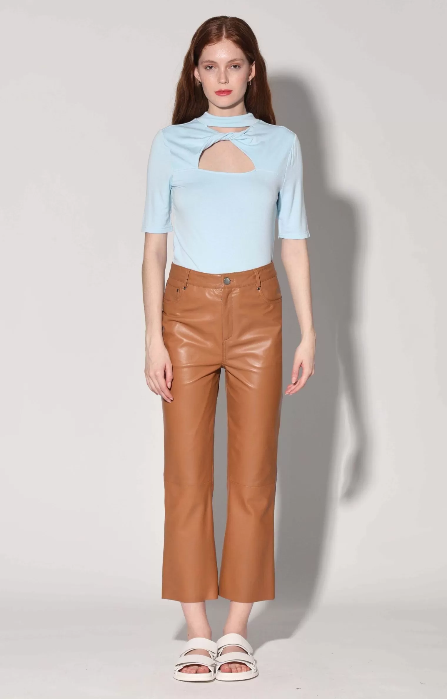 Walter Baker Selma Pant, Camel-Leather>Women Bottoms