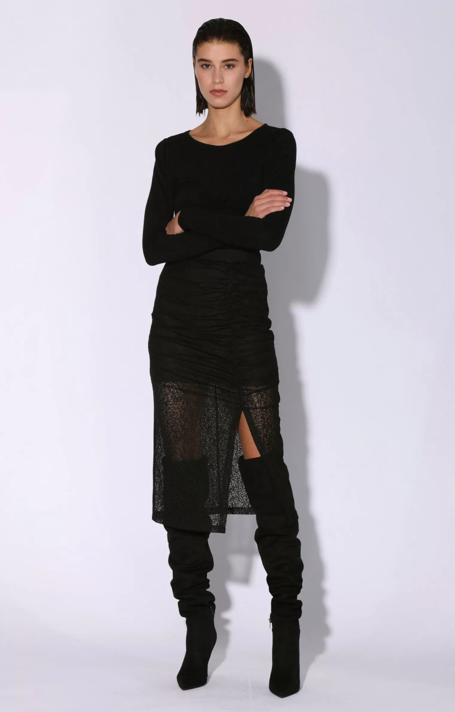 Walter Baker Stefana Skirt, Black>Women Bottoms