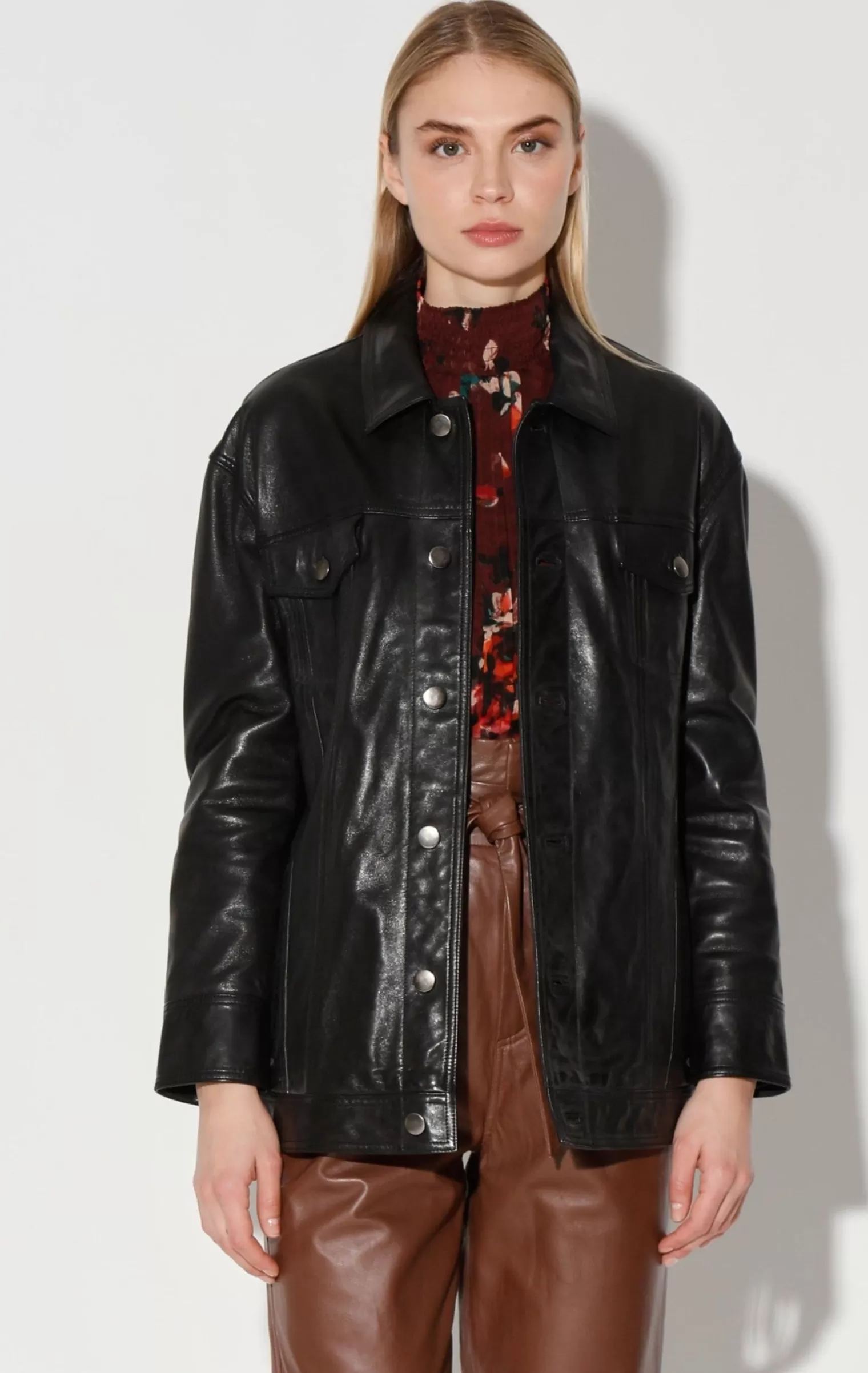 Walter Baker Sutton Jacket, Black-Vt Wash Leather>Women Jackets